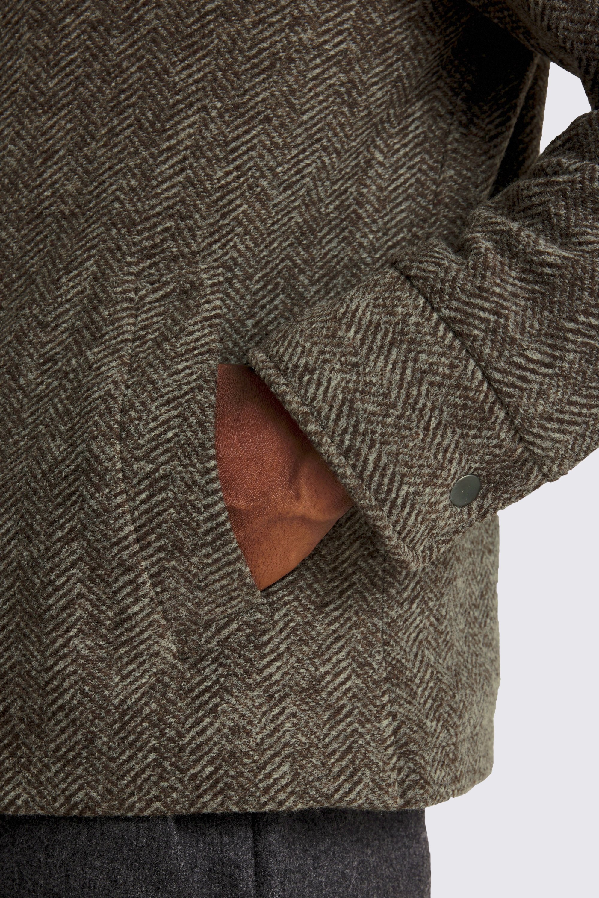 Brown Tweed Zip Jacket