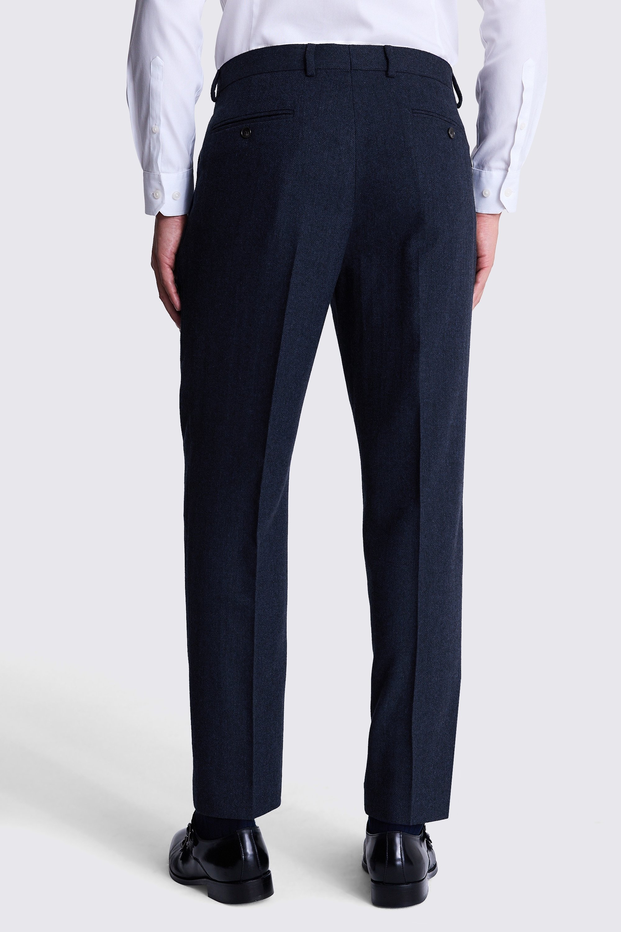 Regular Fit Ink Herringbone Pant