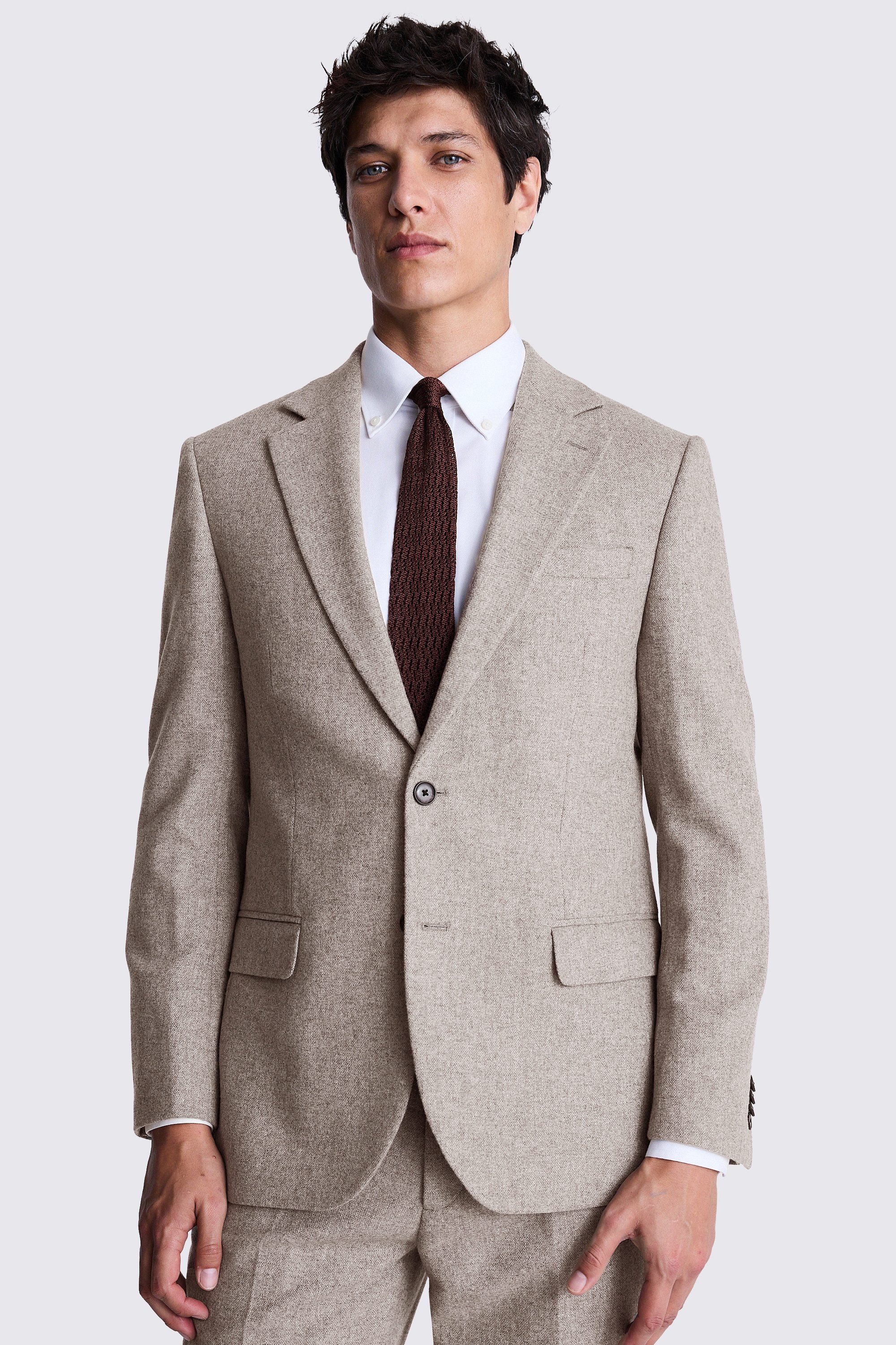 Custom Made stone donegal tweed suit