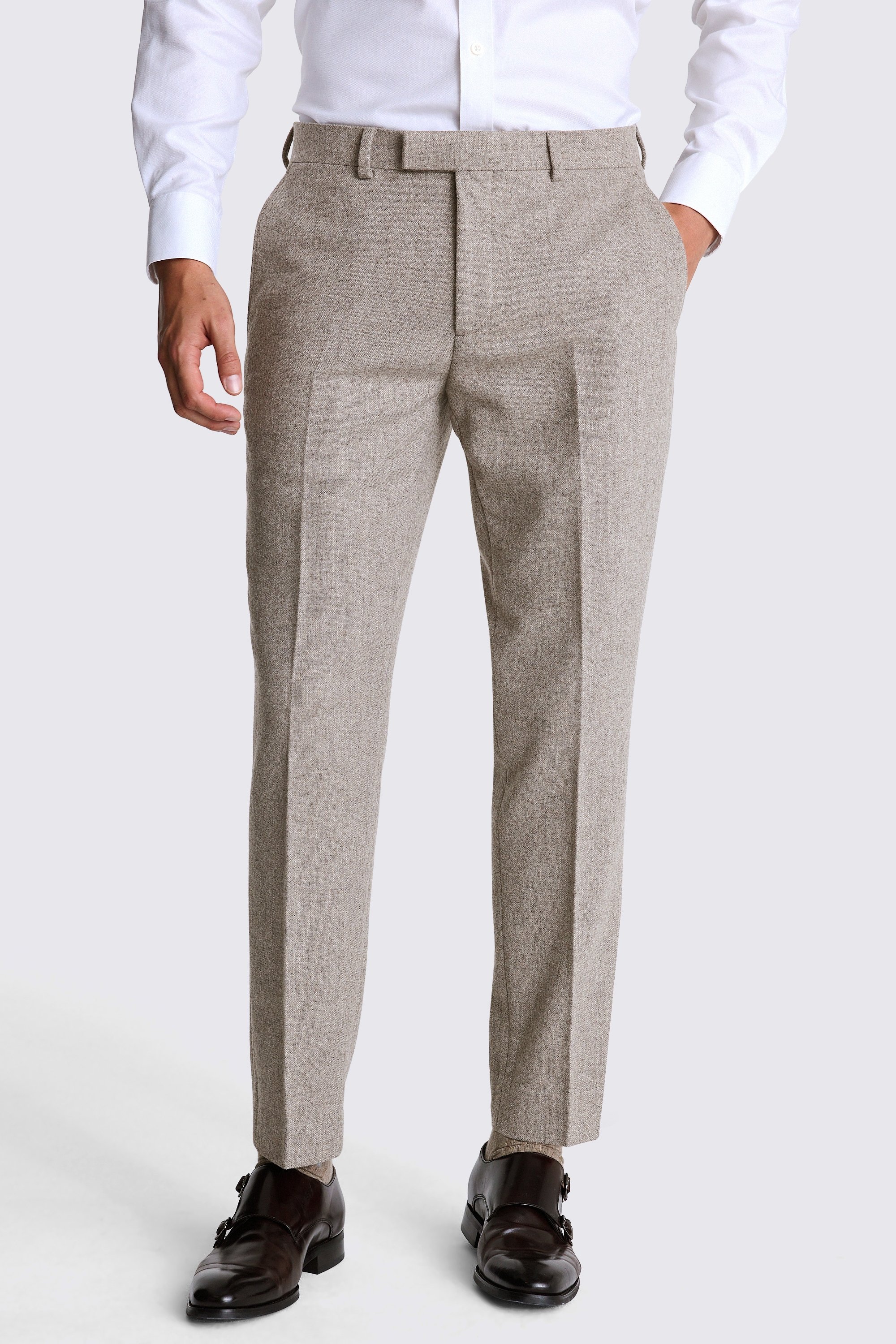 Custom Made stone donegal tweed suit