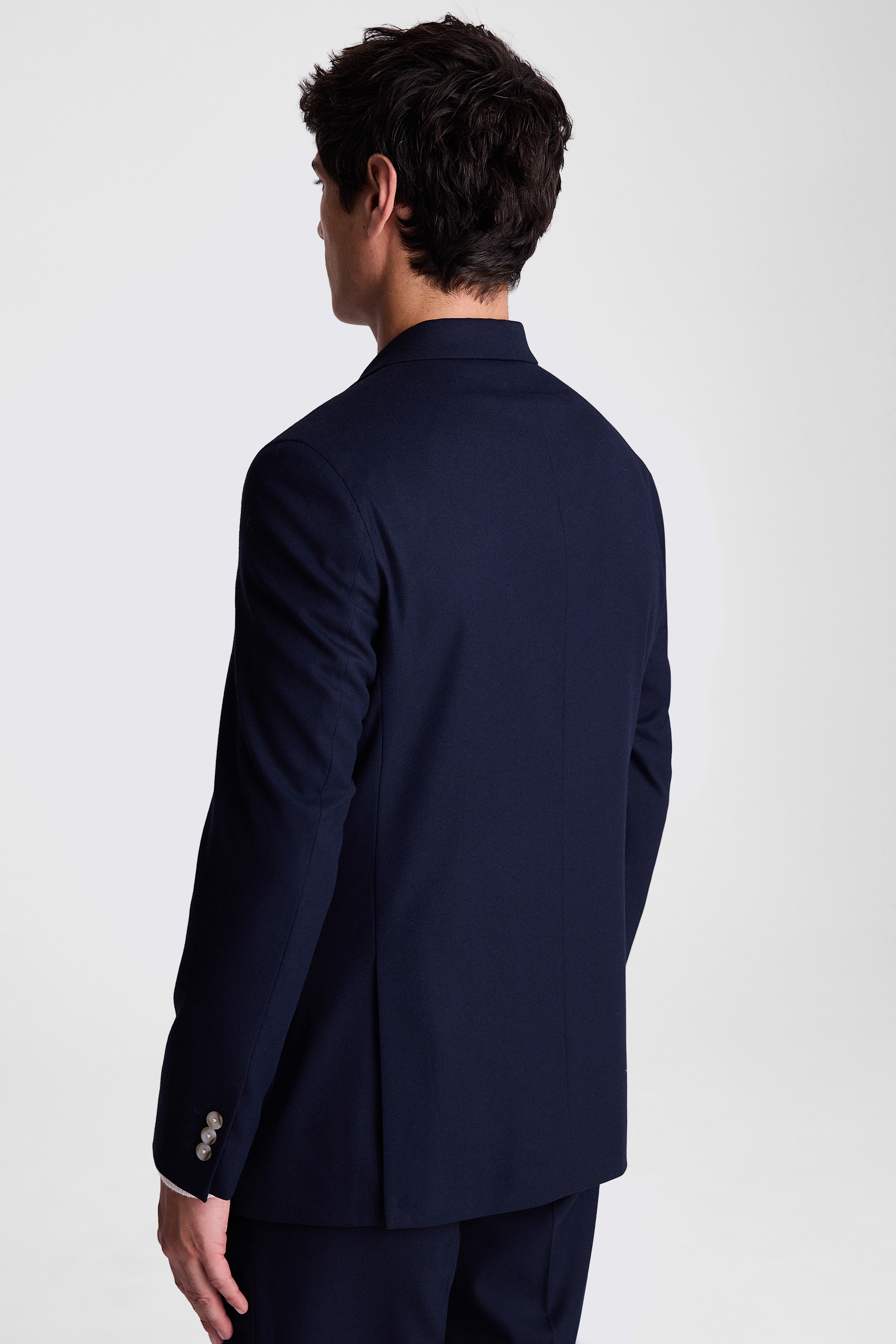 Relaxed Fit Navy Flannel Jacket