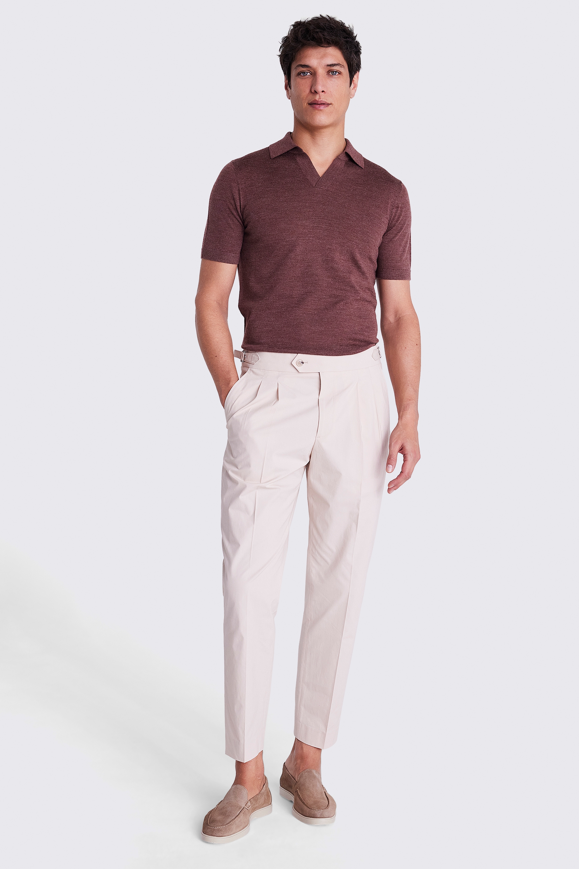 Maroon Merino Skipper Polo