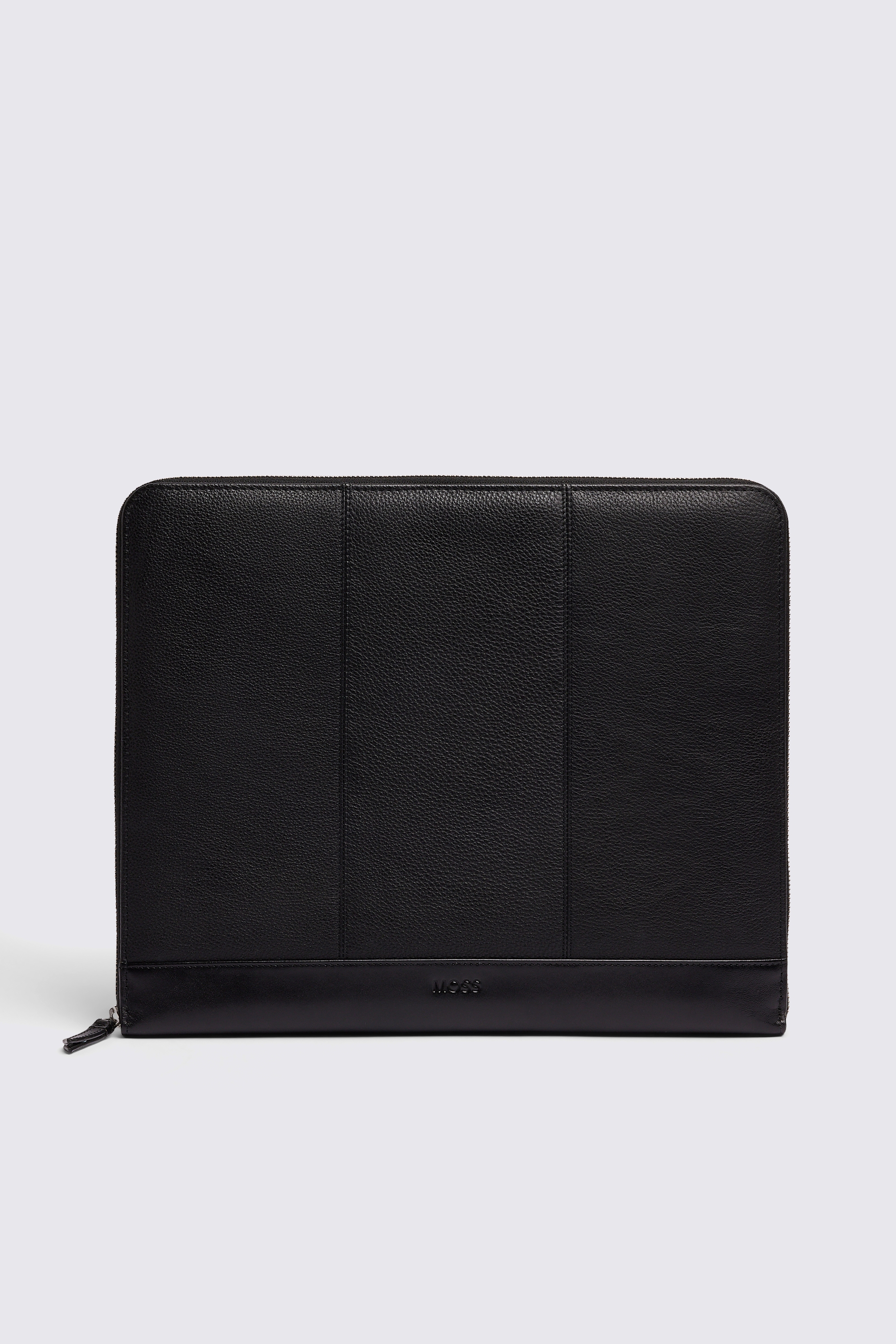 Black Grained Leather Laptop Case