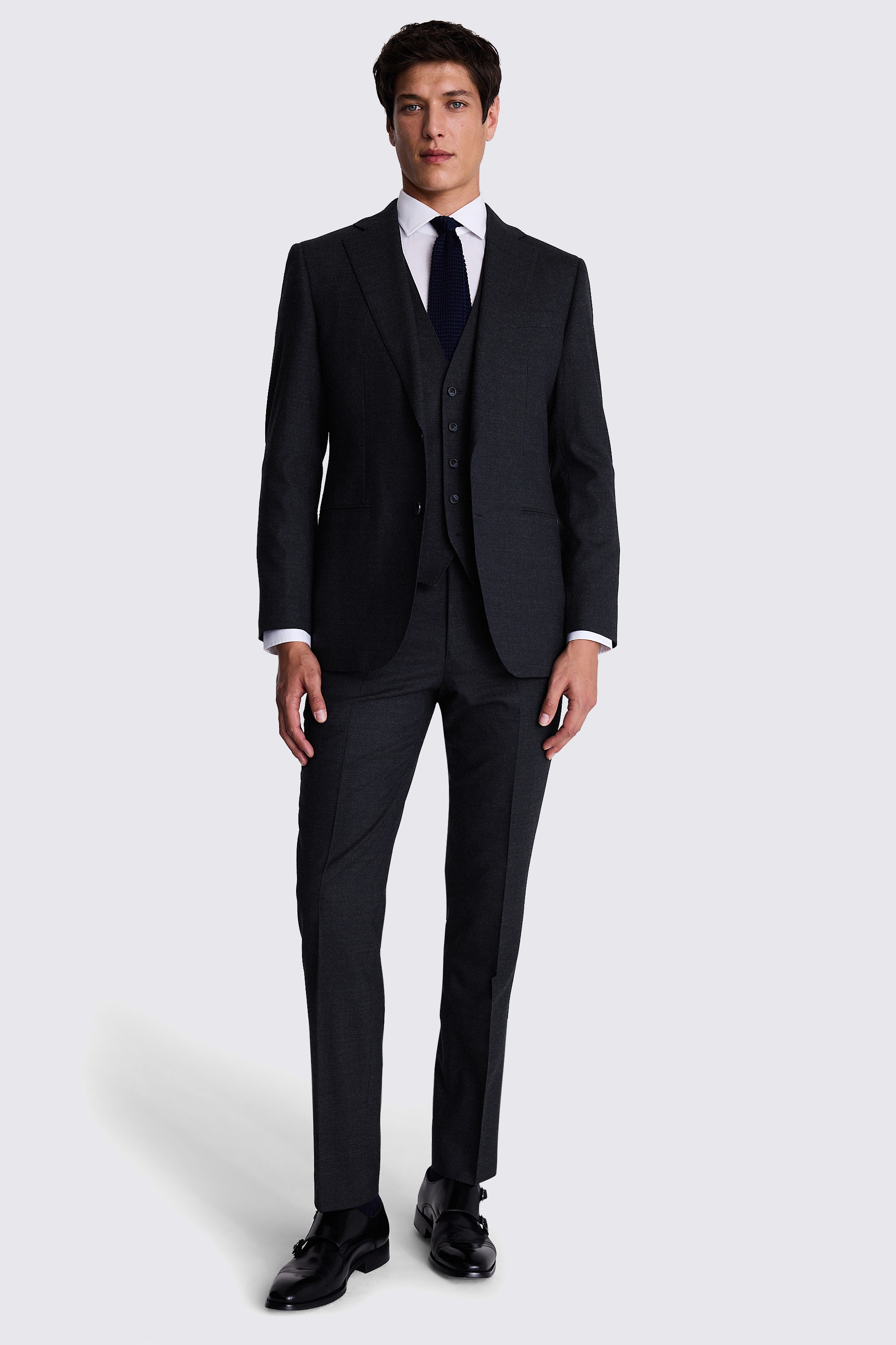 Custom Made navy puppytooth performance suit