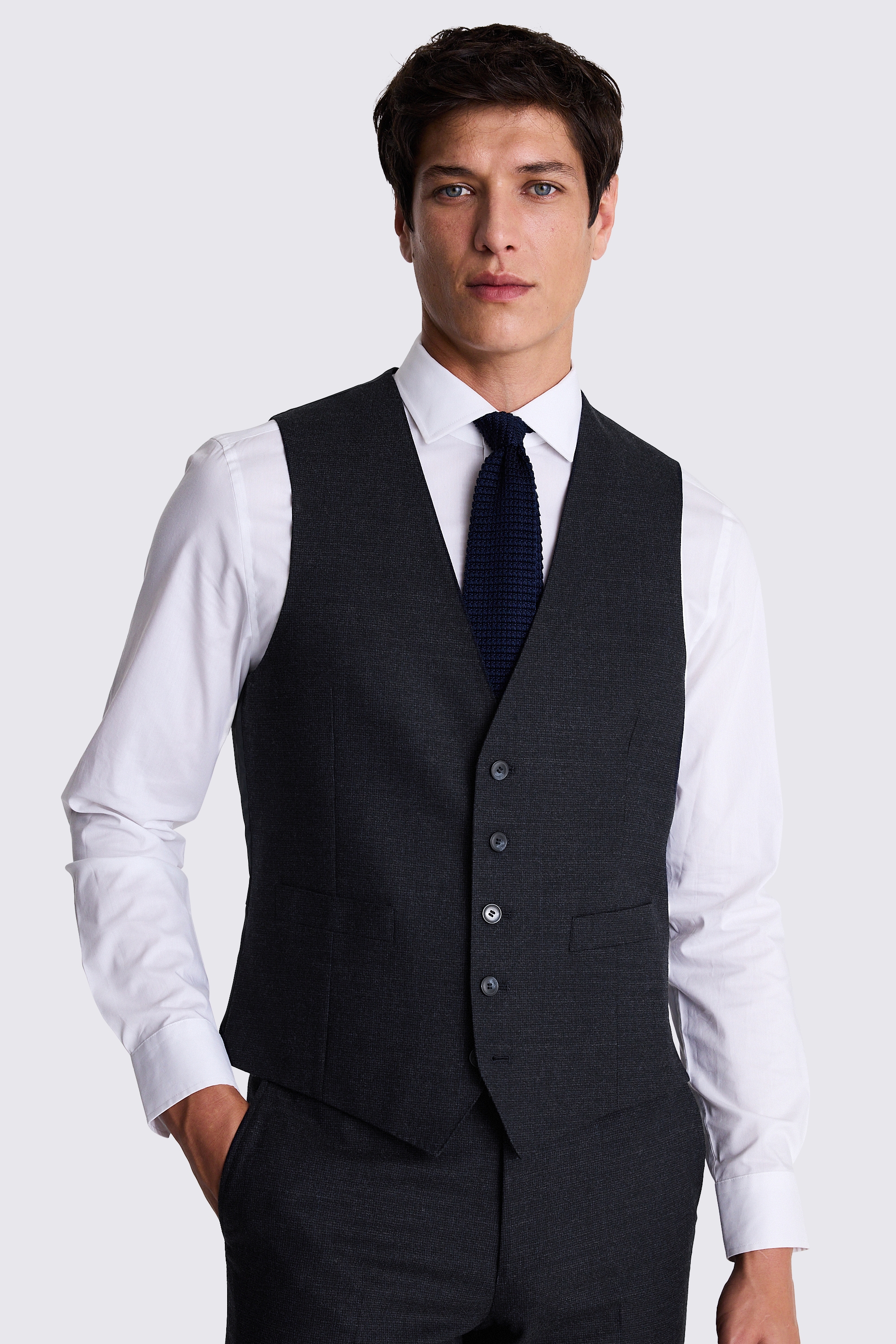 Custom Made navy puppytooth performance suit