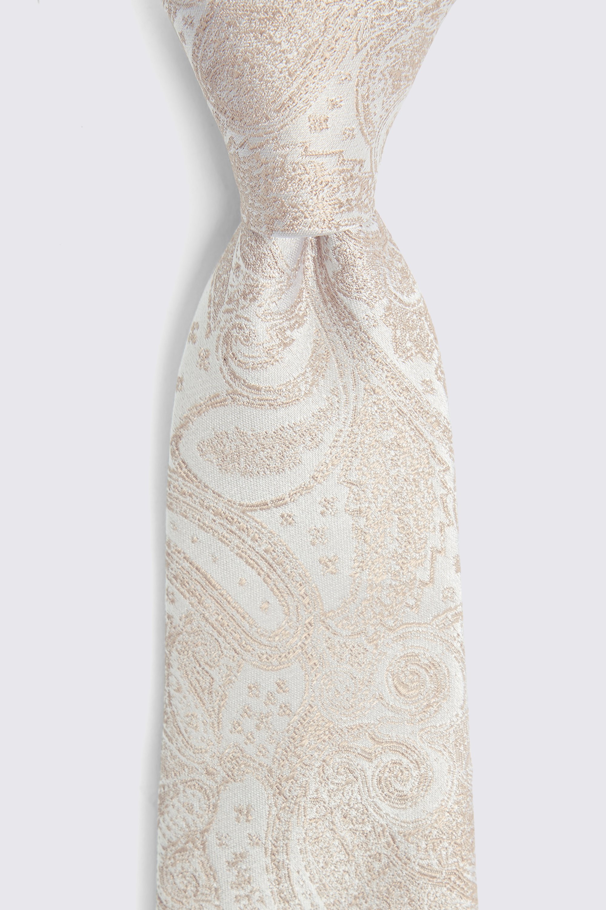 Champagne Wedding Paisley Tie