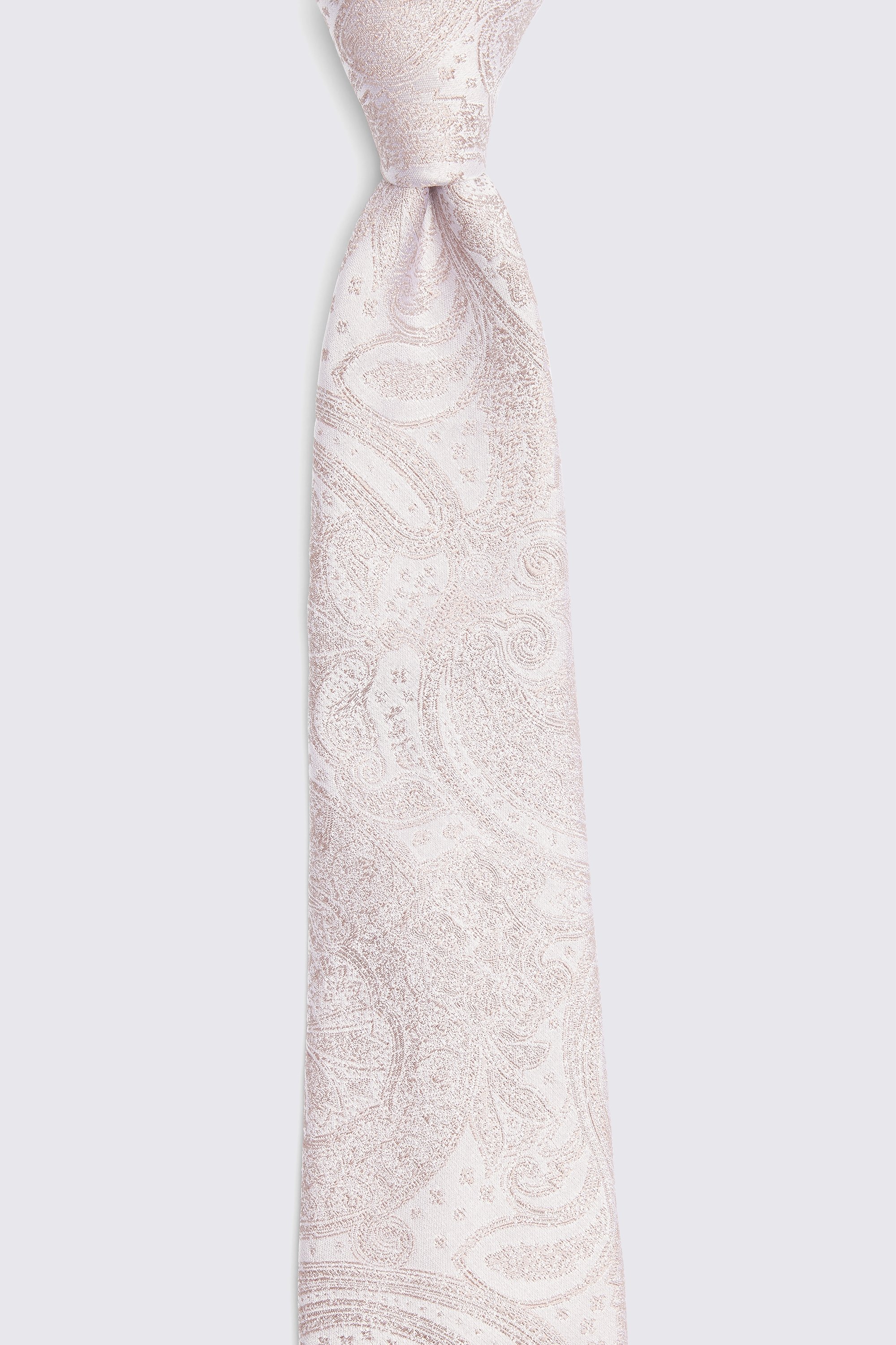 Dusty Pink Wedding Paisley Tie