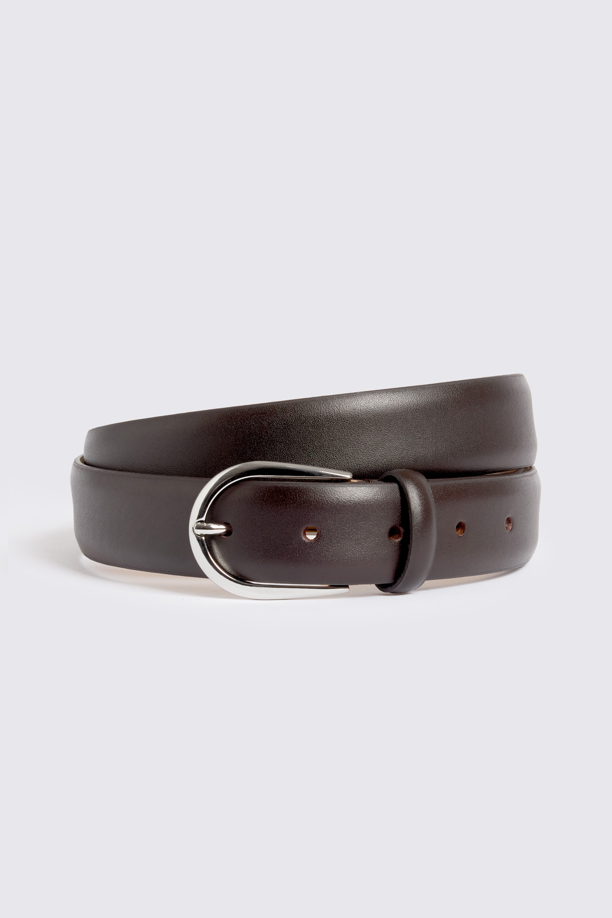 Italian Dark Brown Leather Belt
