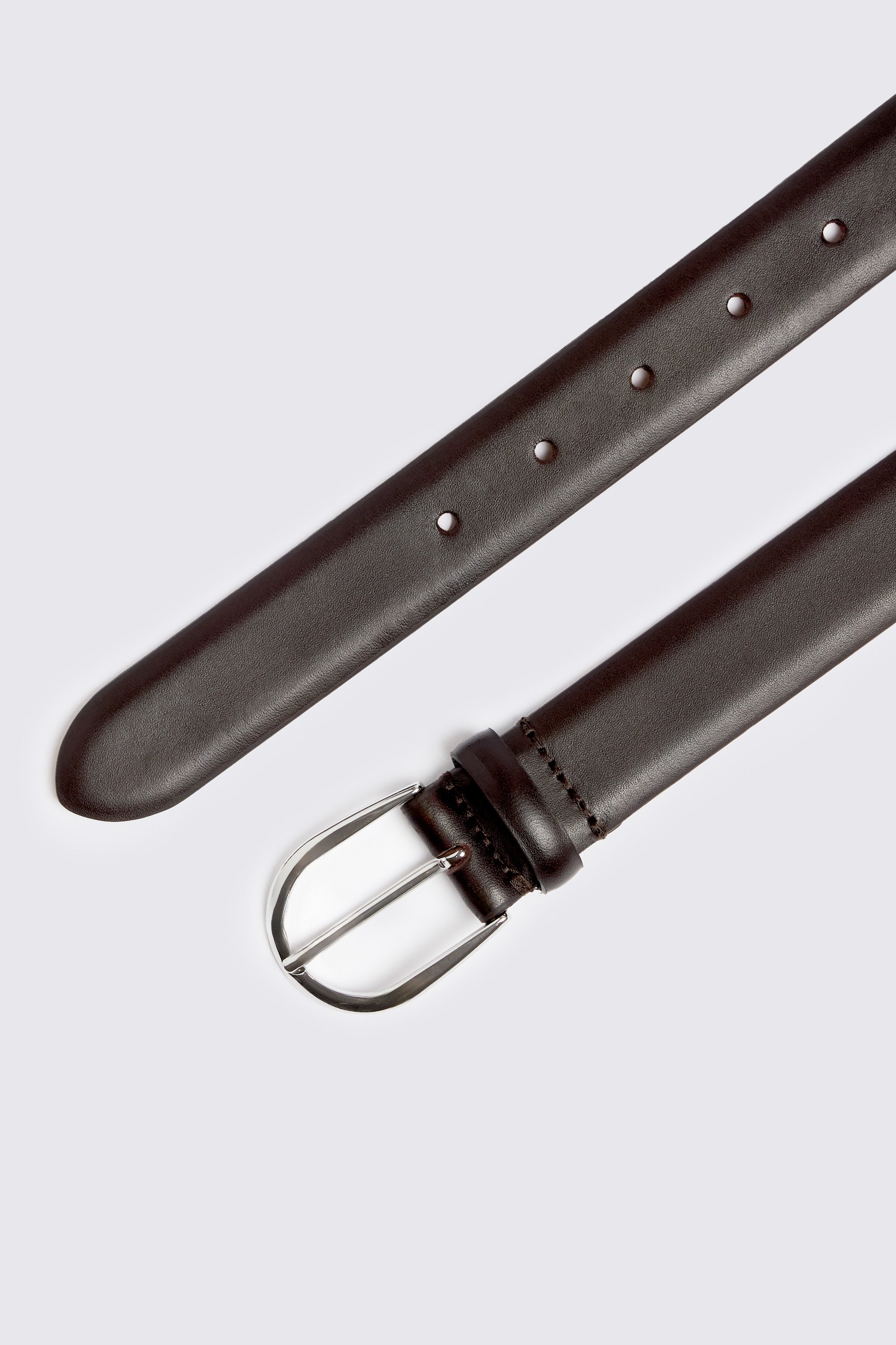 Italian Dark Brown Leather Belt