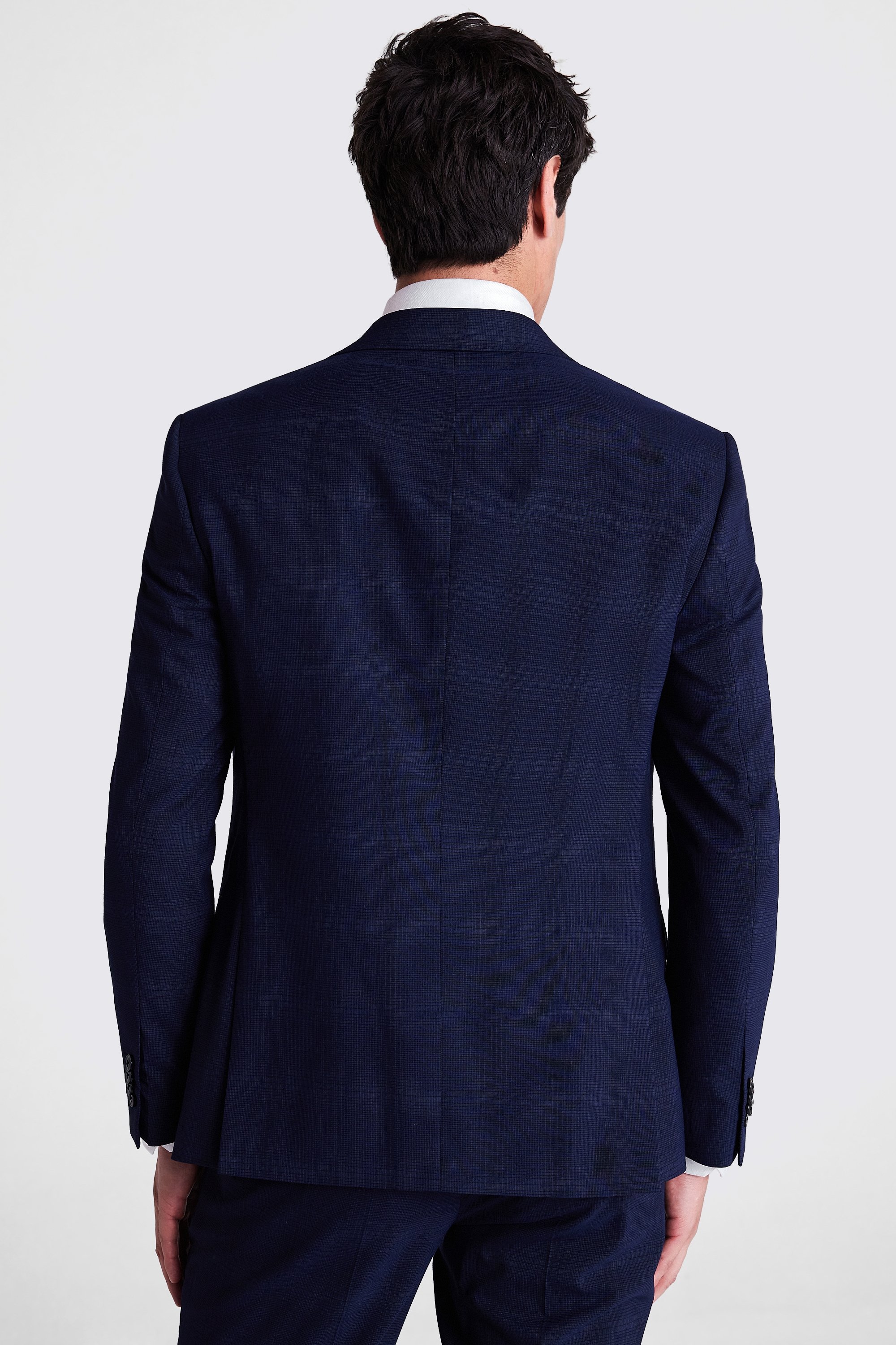 Slim Fit Navy Check Suit