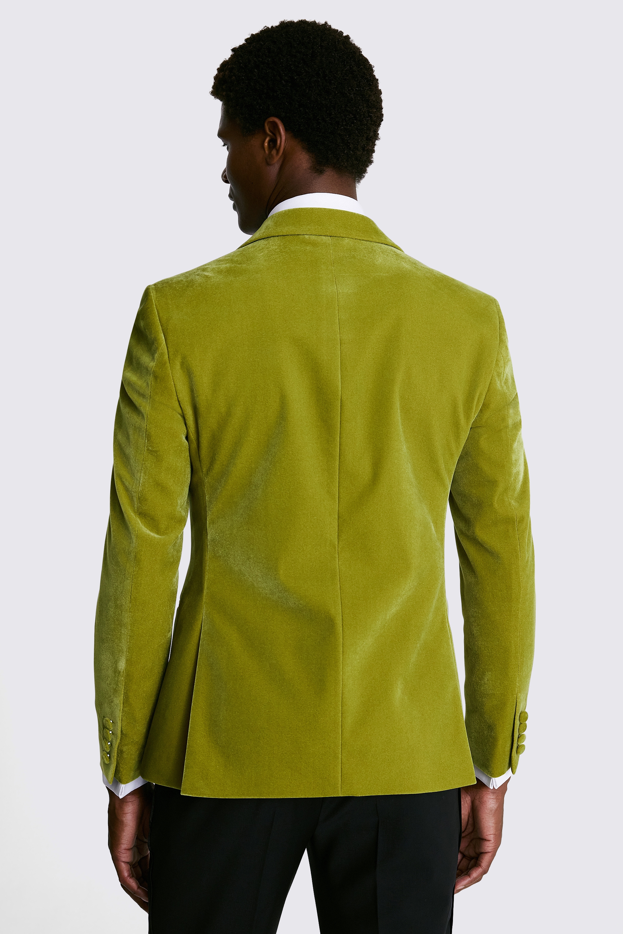 Slim Fit Lime Velvet Jacket
