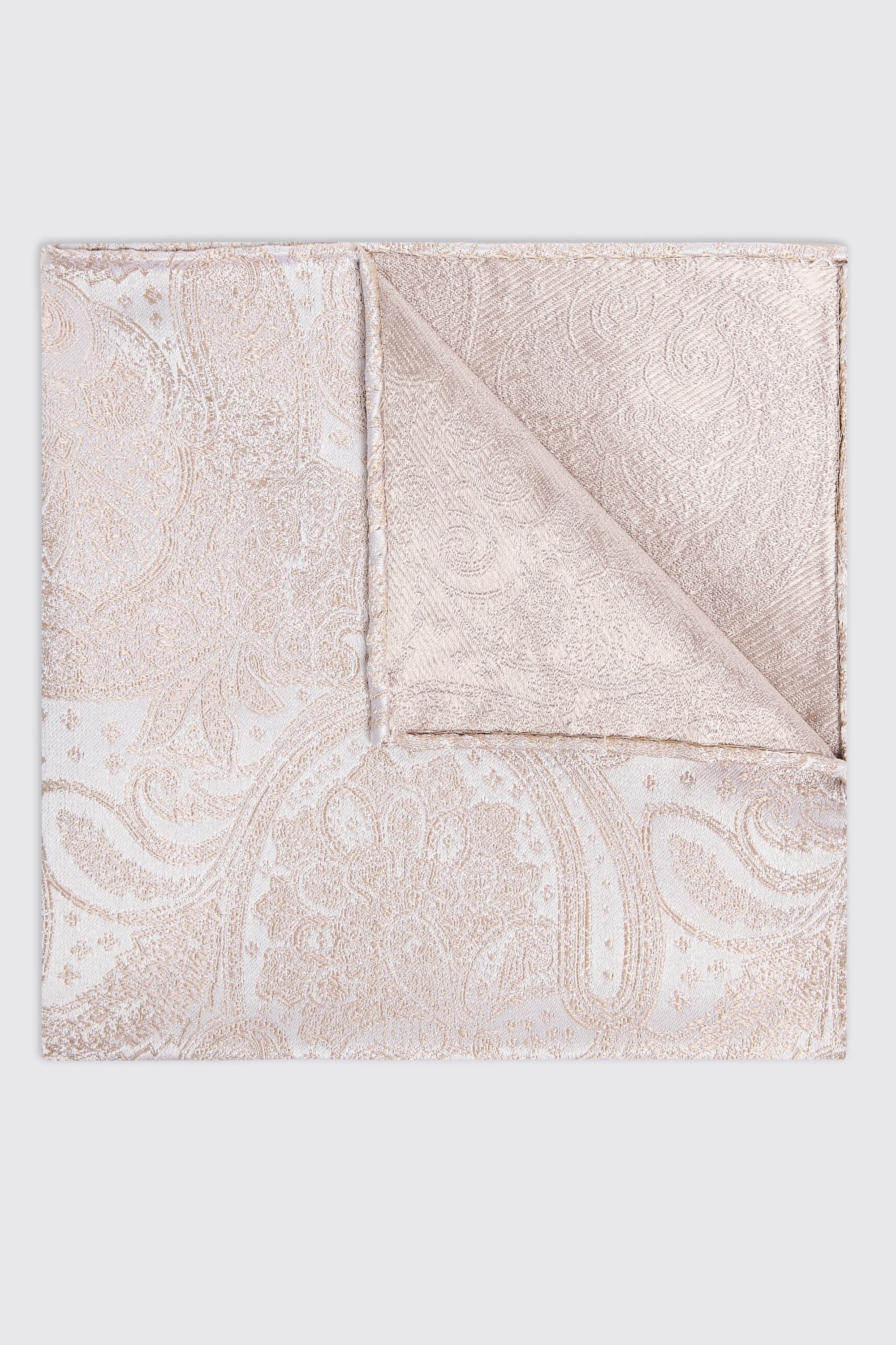 Champagne Wedding Paisley Pocket Square