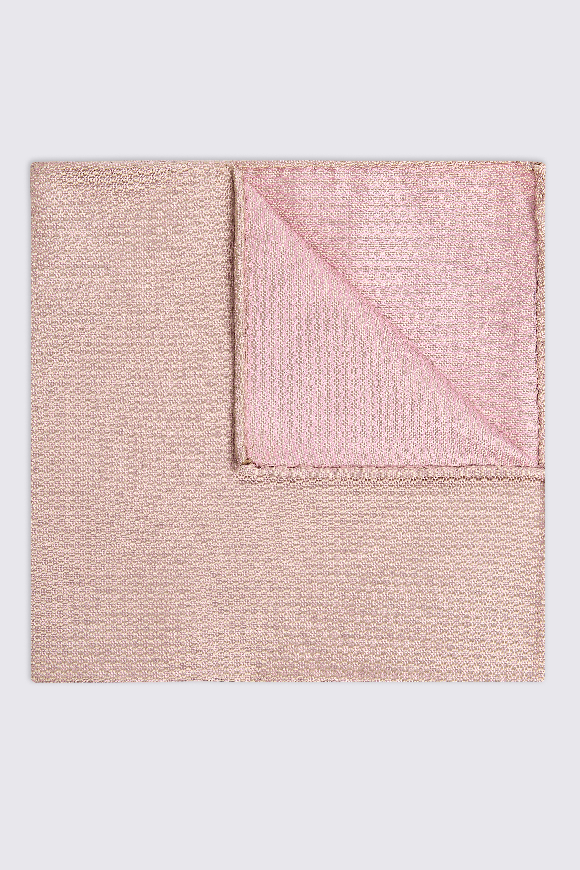 Dusty Pink Silk Semi-Plain Pocket Square