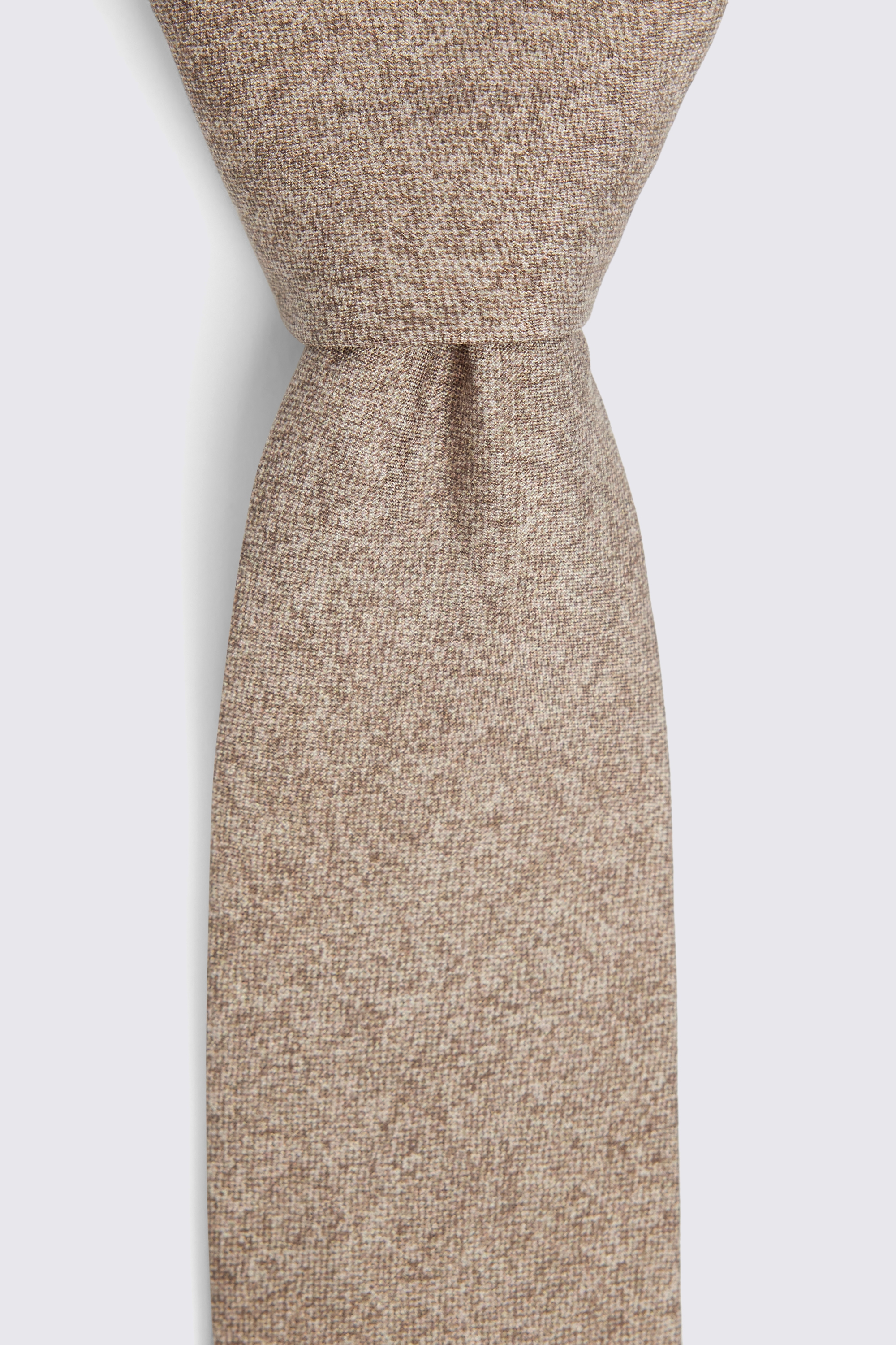 Bottinelli Taupe Semi-Plain Silk Tie