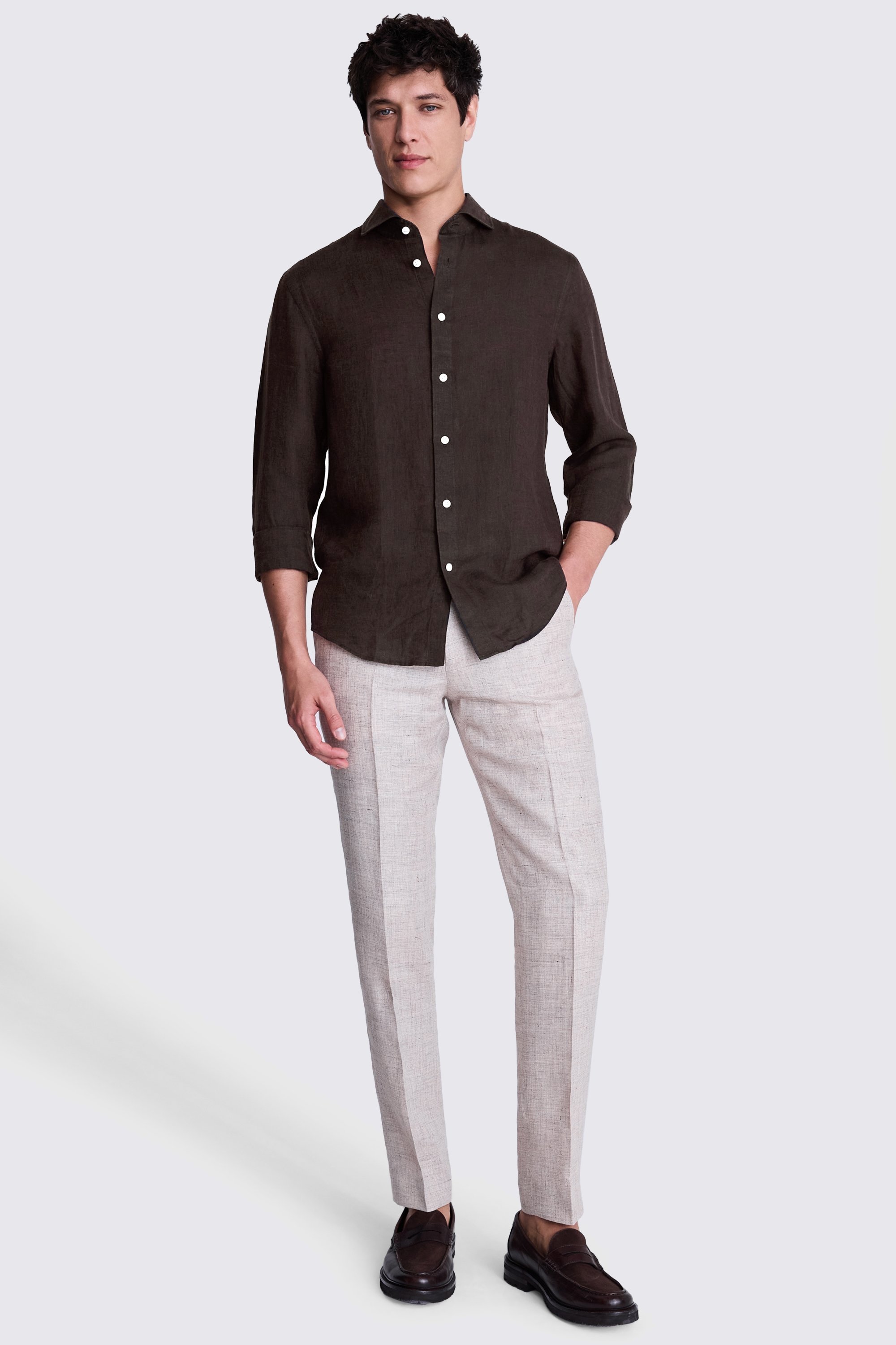 Chocolate Linen Shirt