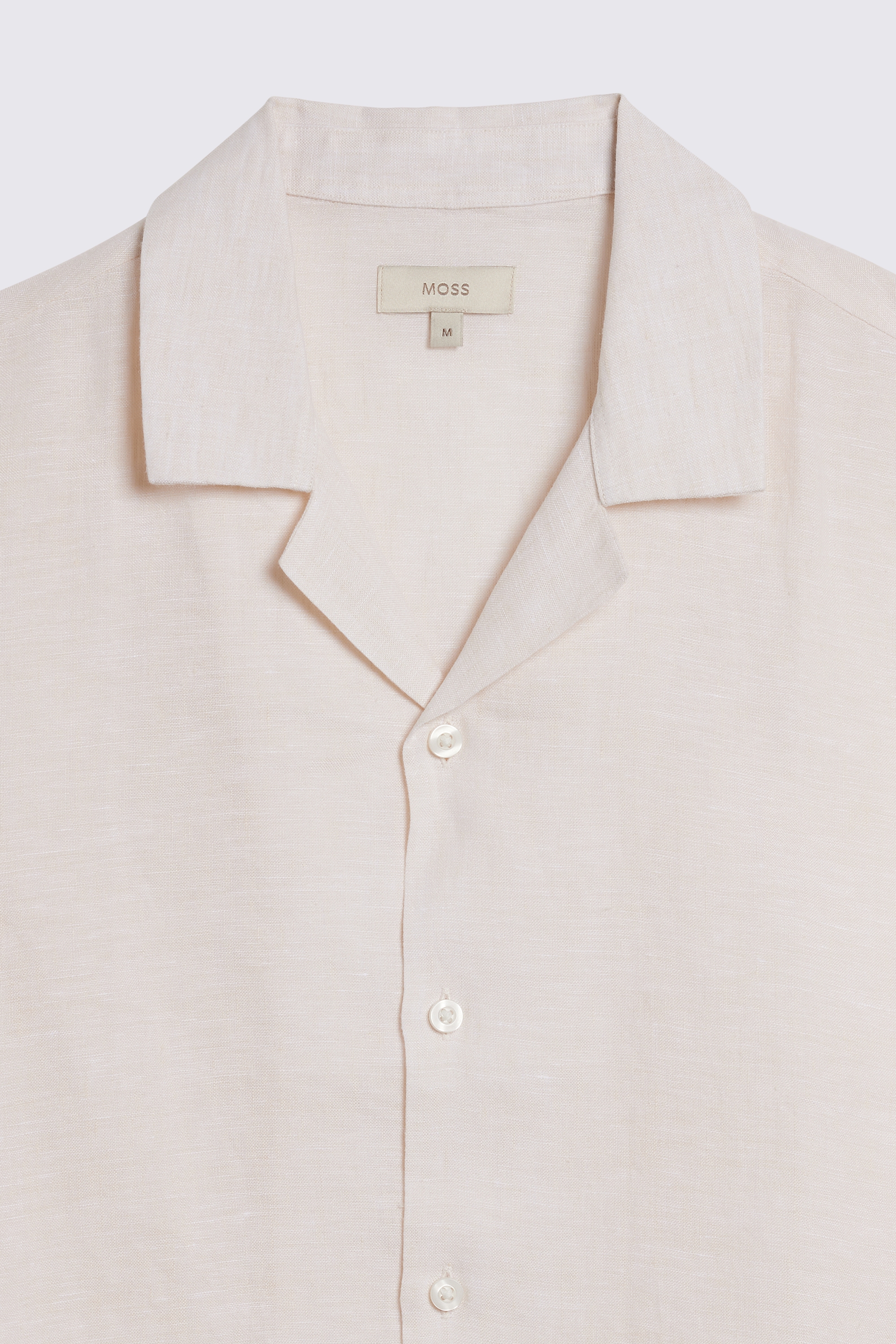 Off-White Cuban Collar Linen Shirt