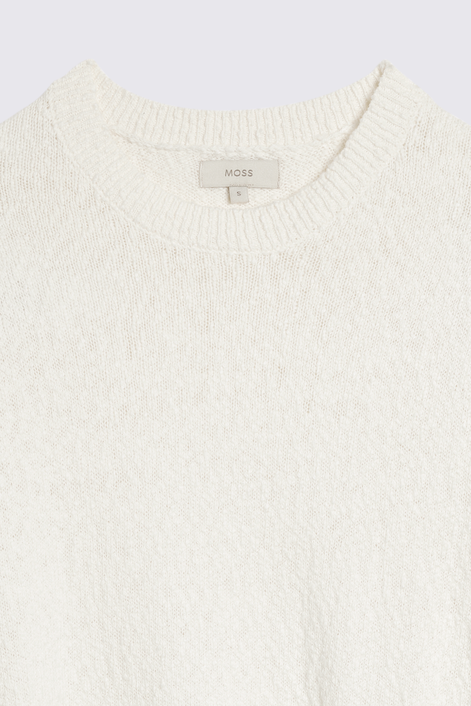 Ecru Slouchy Bouclé Crew Neck Jumper