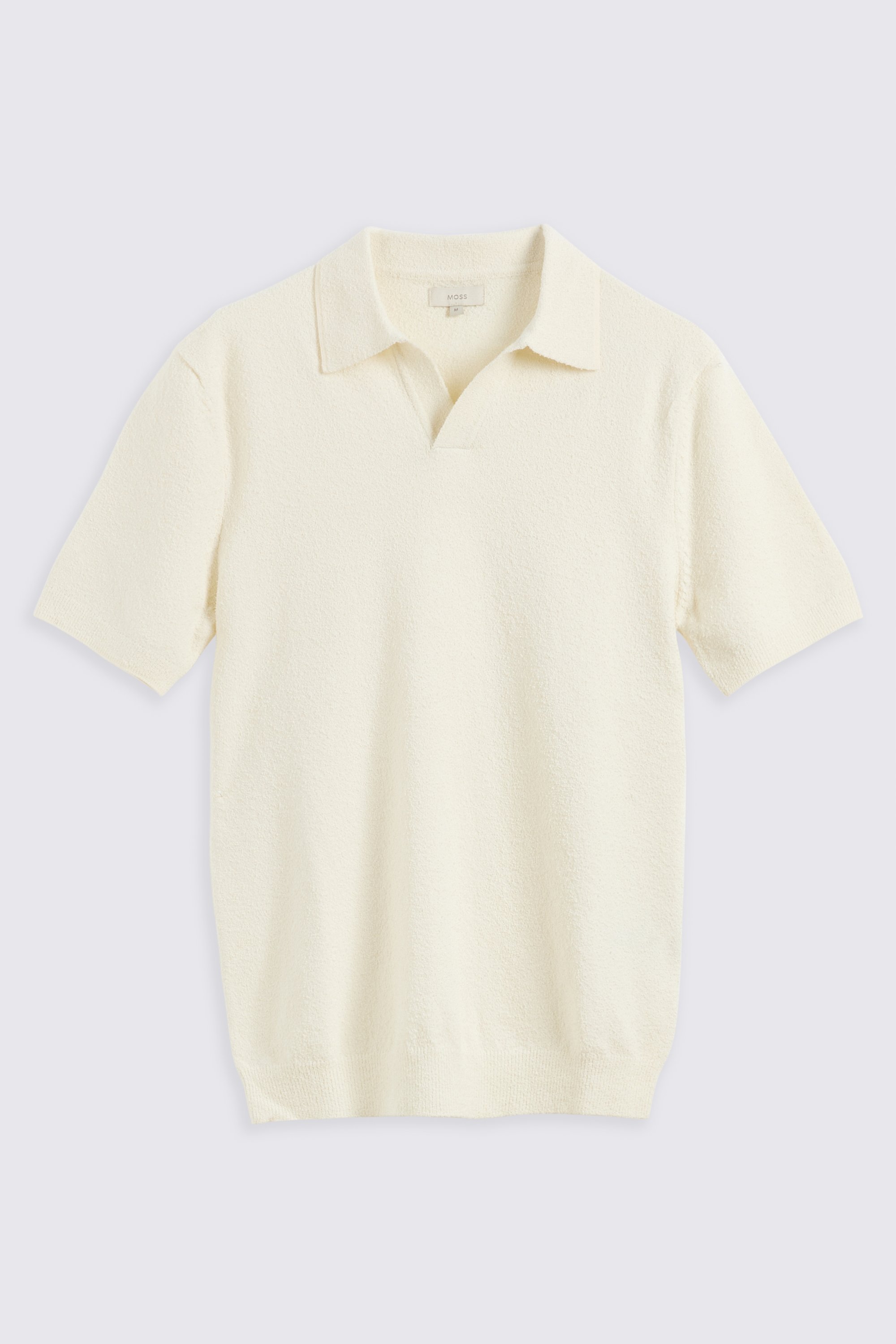 White Bouclé Skipper Polo