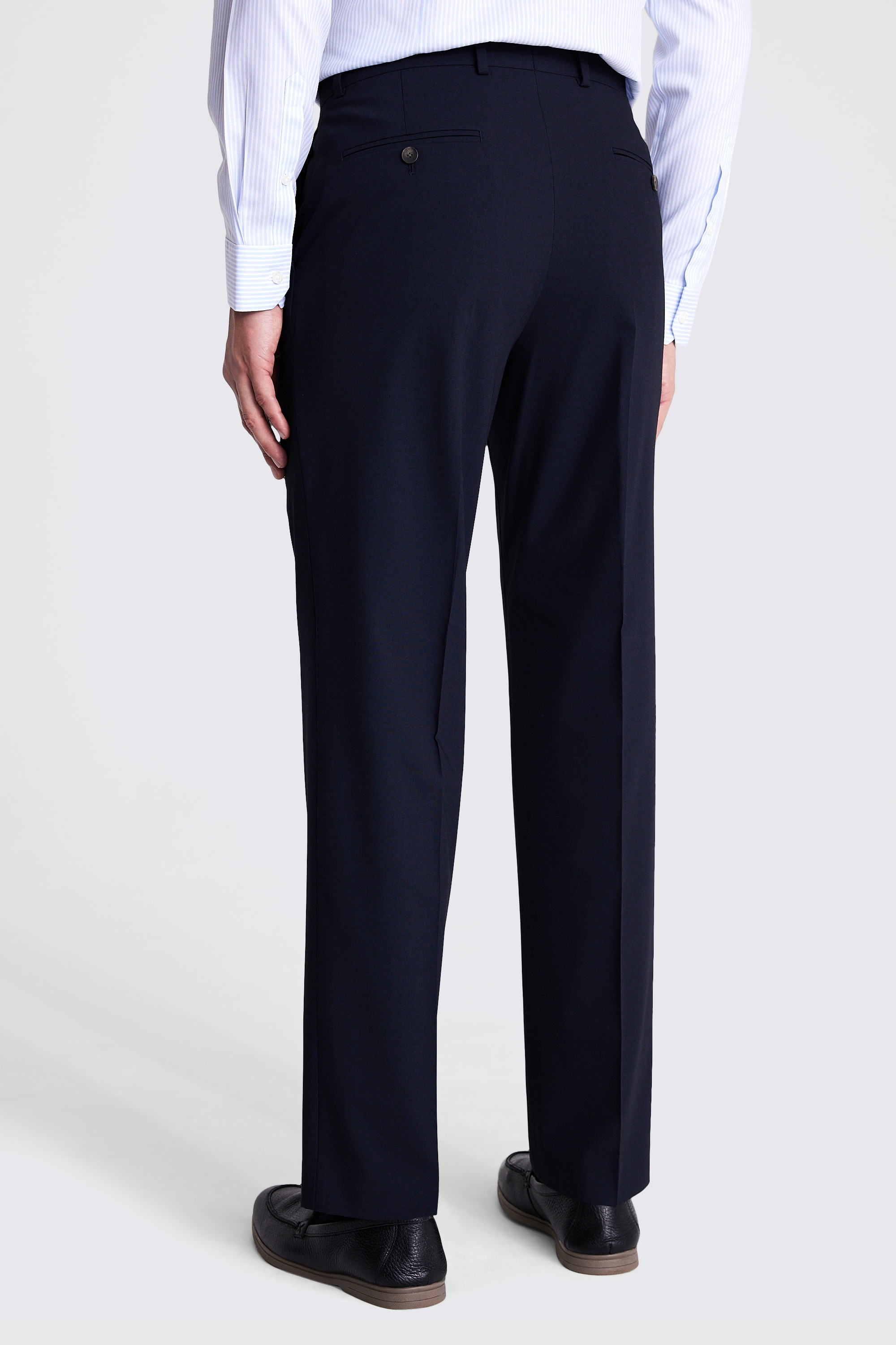 Relaxed Fit Navy Pants