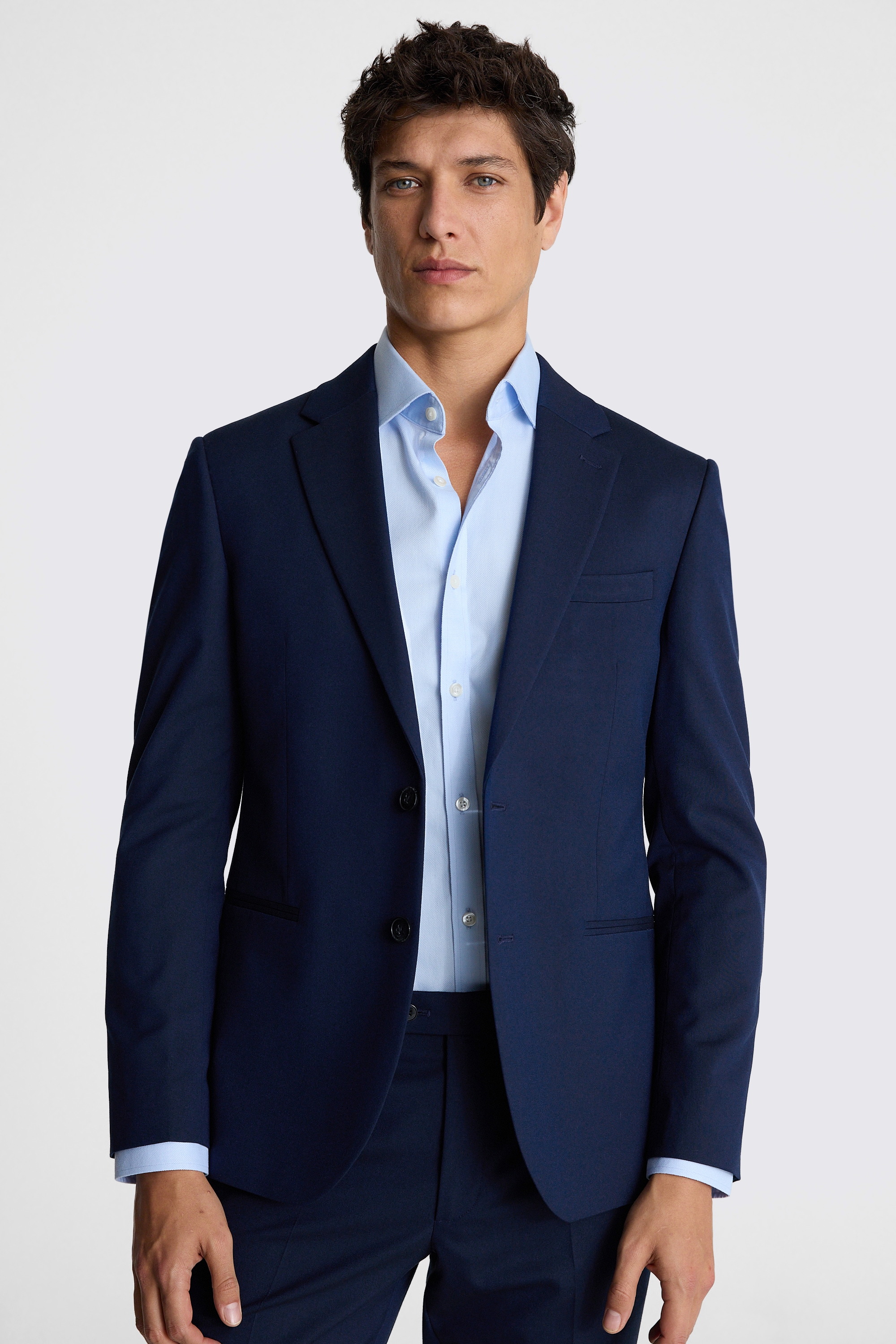 Slim Fit Navy Twill Jacket