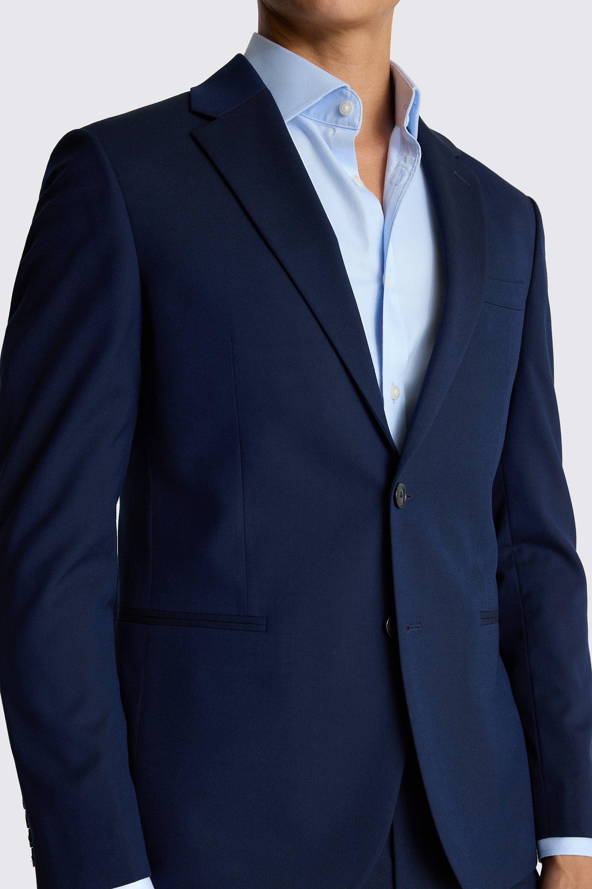 Slim Fit Navy Twill Jacket