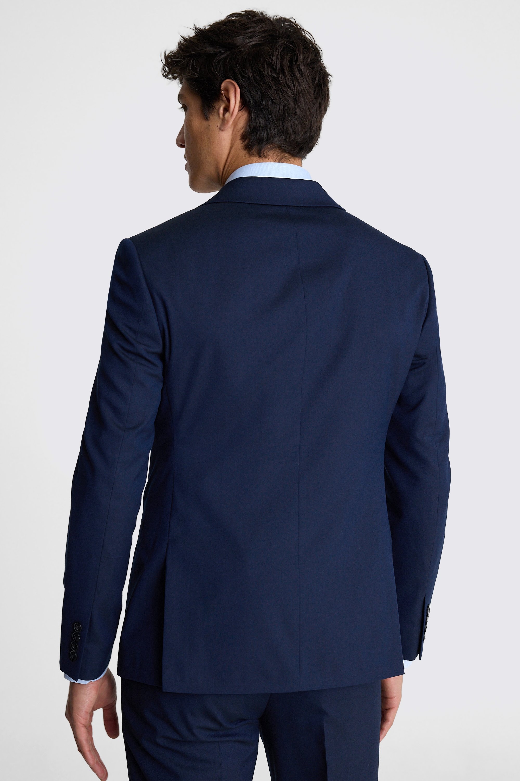Slim Fit Navy Twill Jacket
