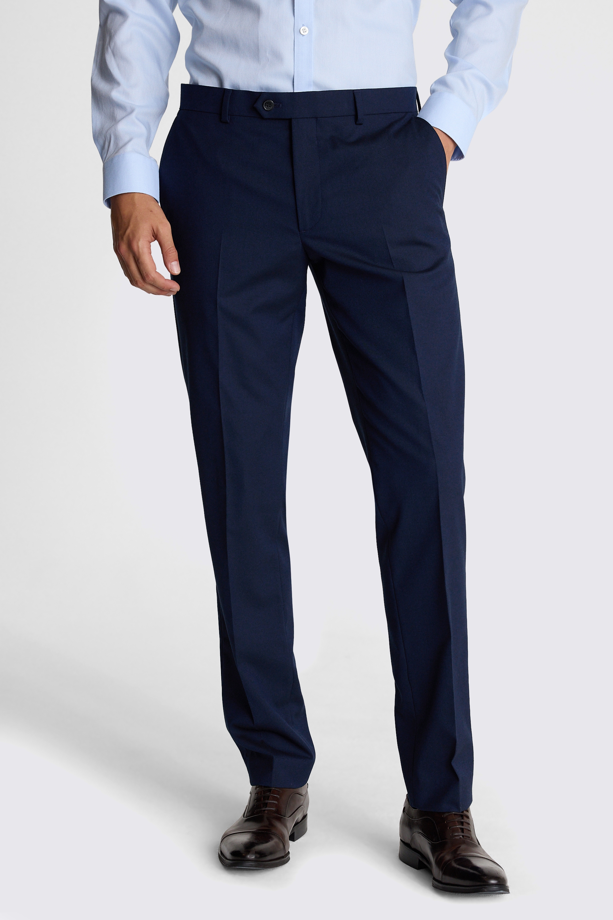 Slim Fit Navy Twill Pants