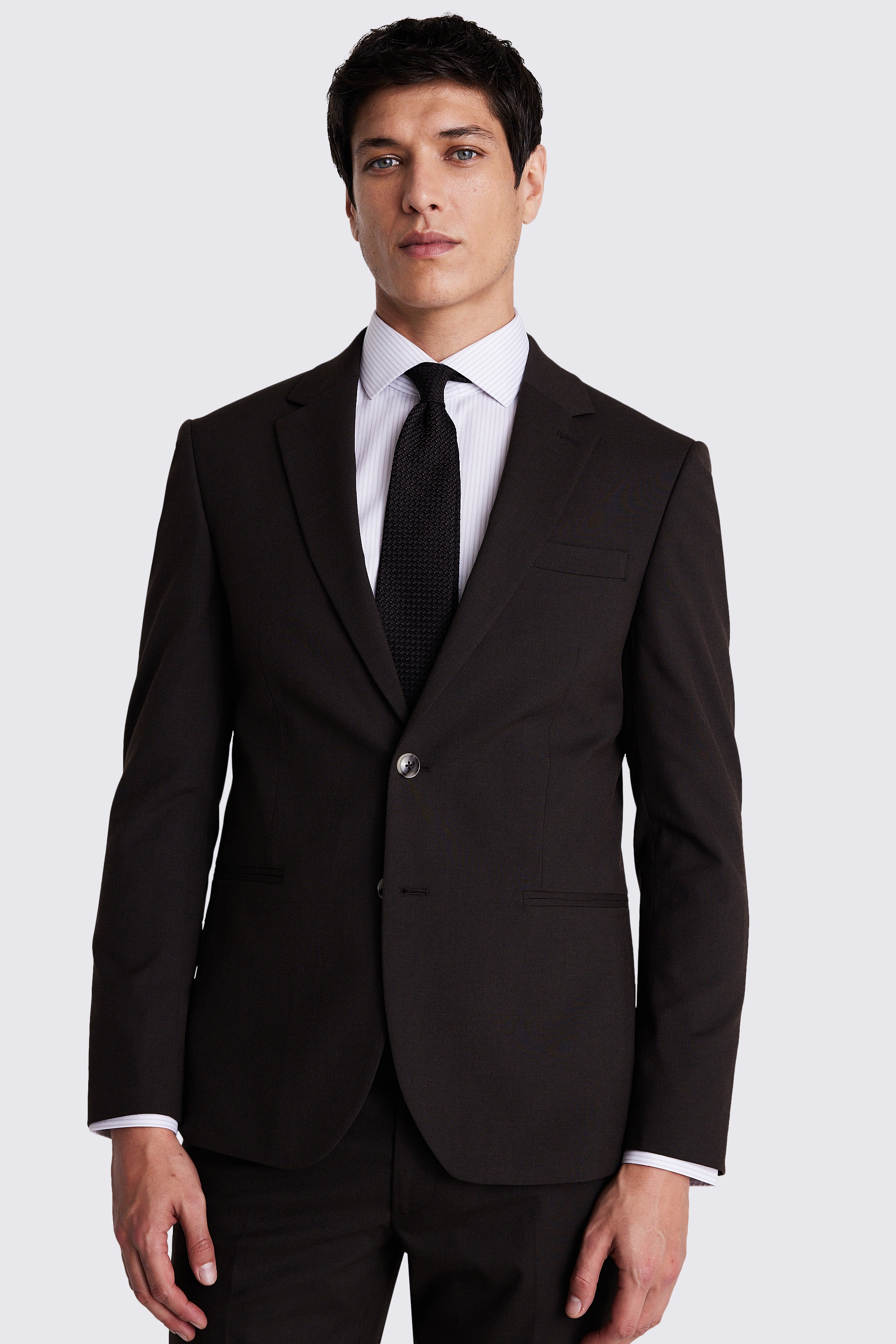 Slim Fit Brown Suit