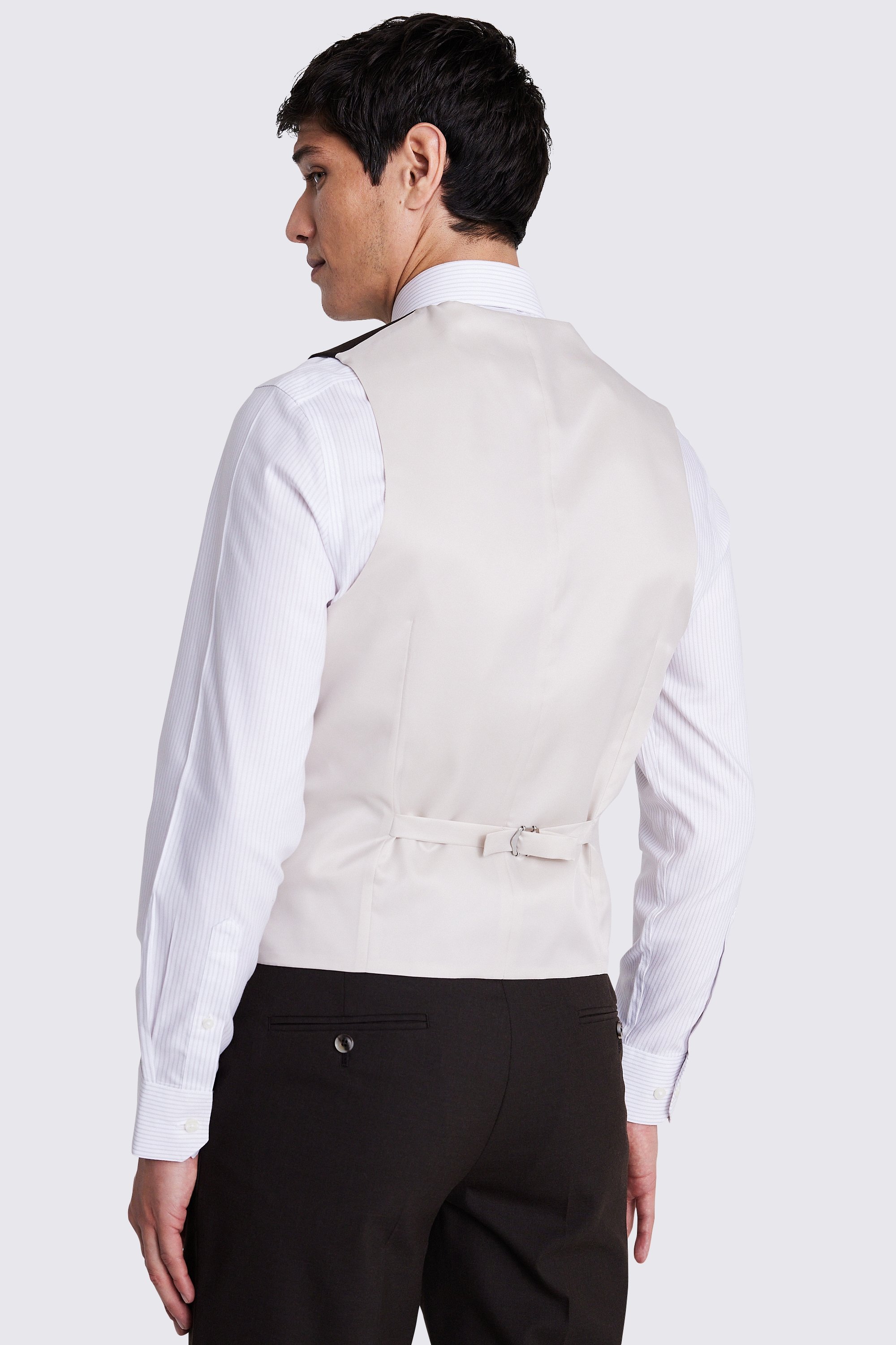 Slim Fit Brown Waistcoat