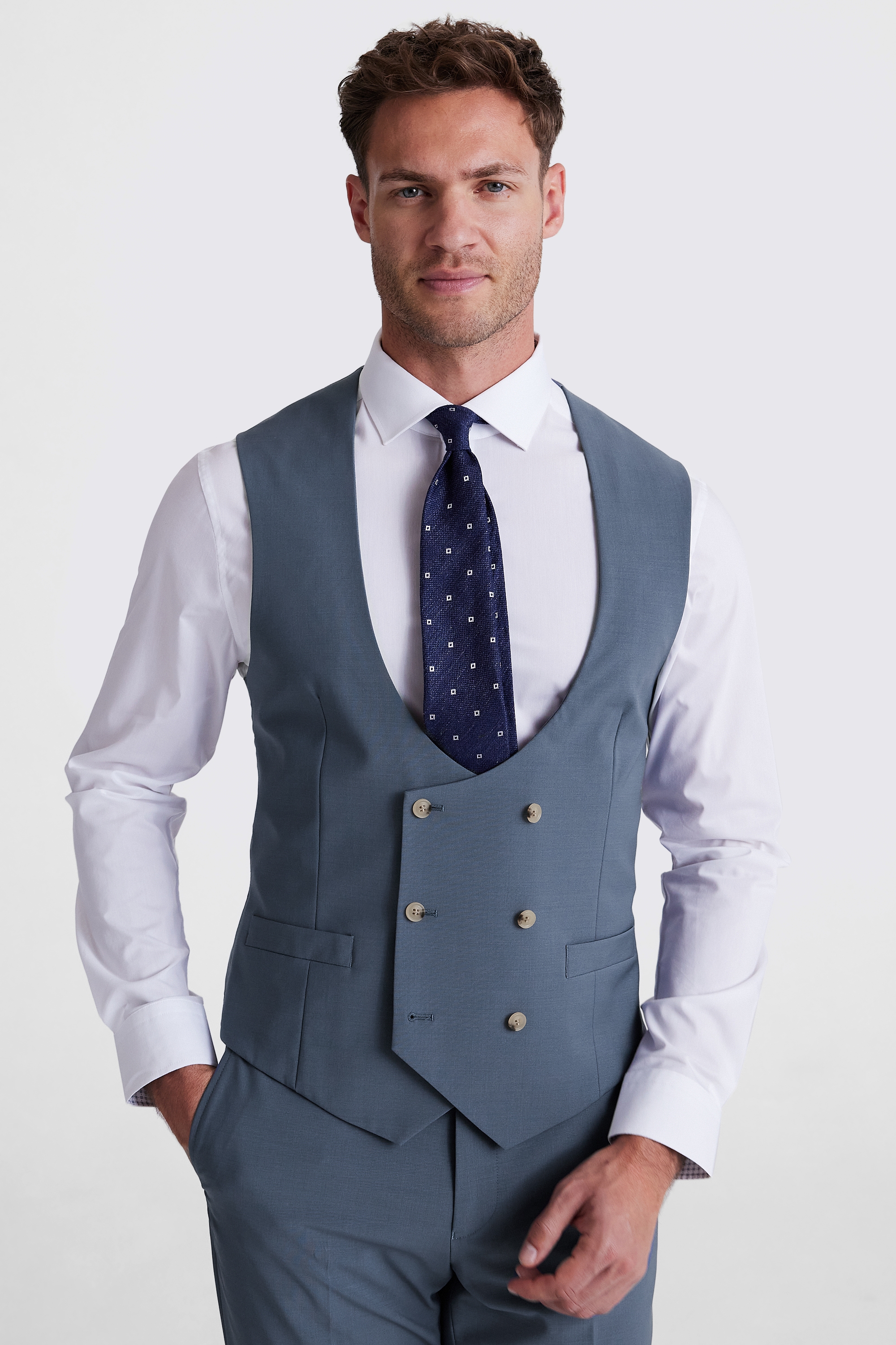 Custom Made steel blue performance suit