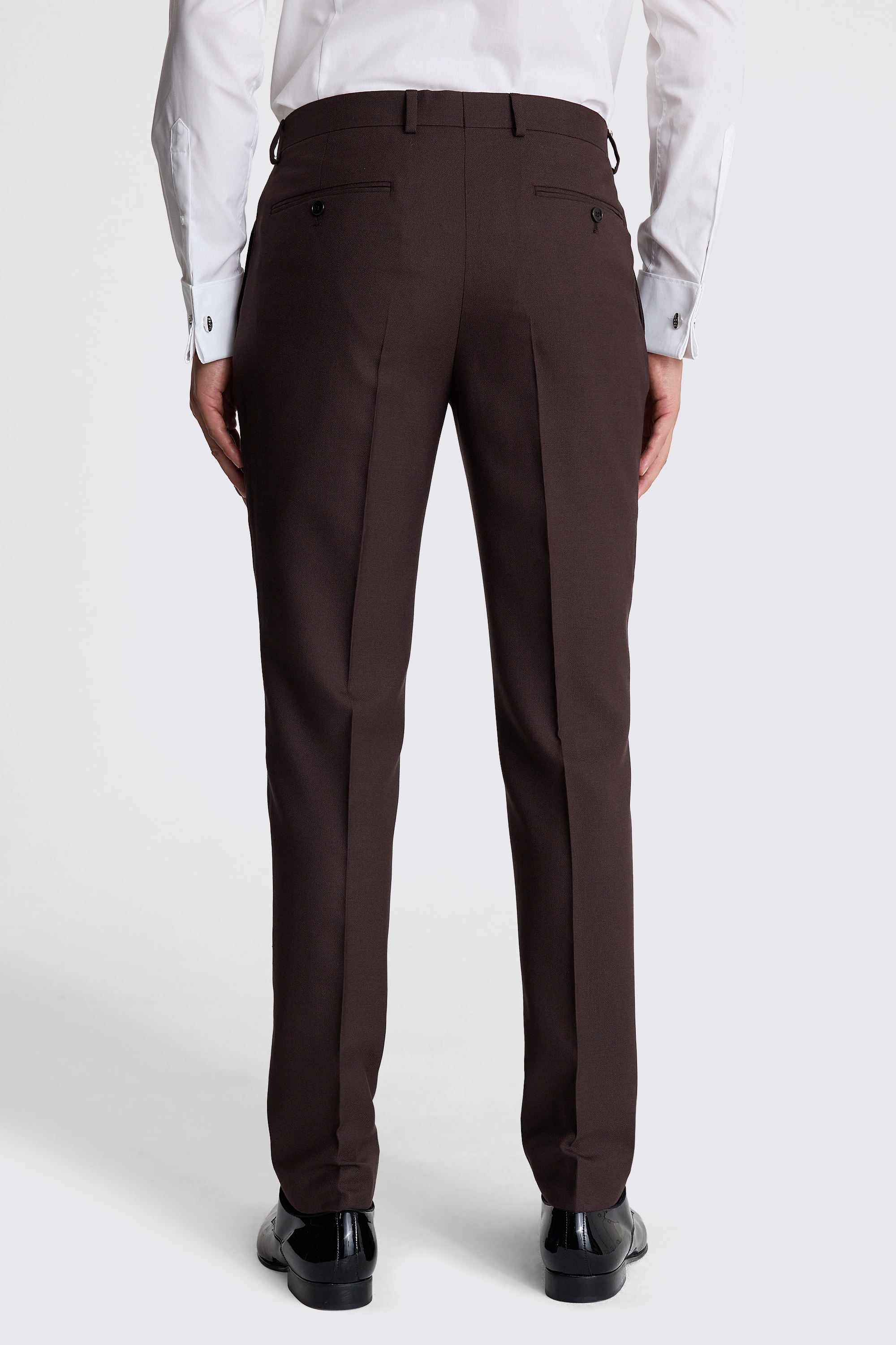 Slim Fit Claret Dress Trousers