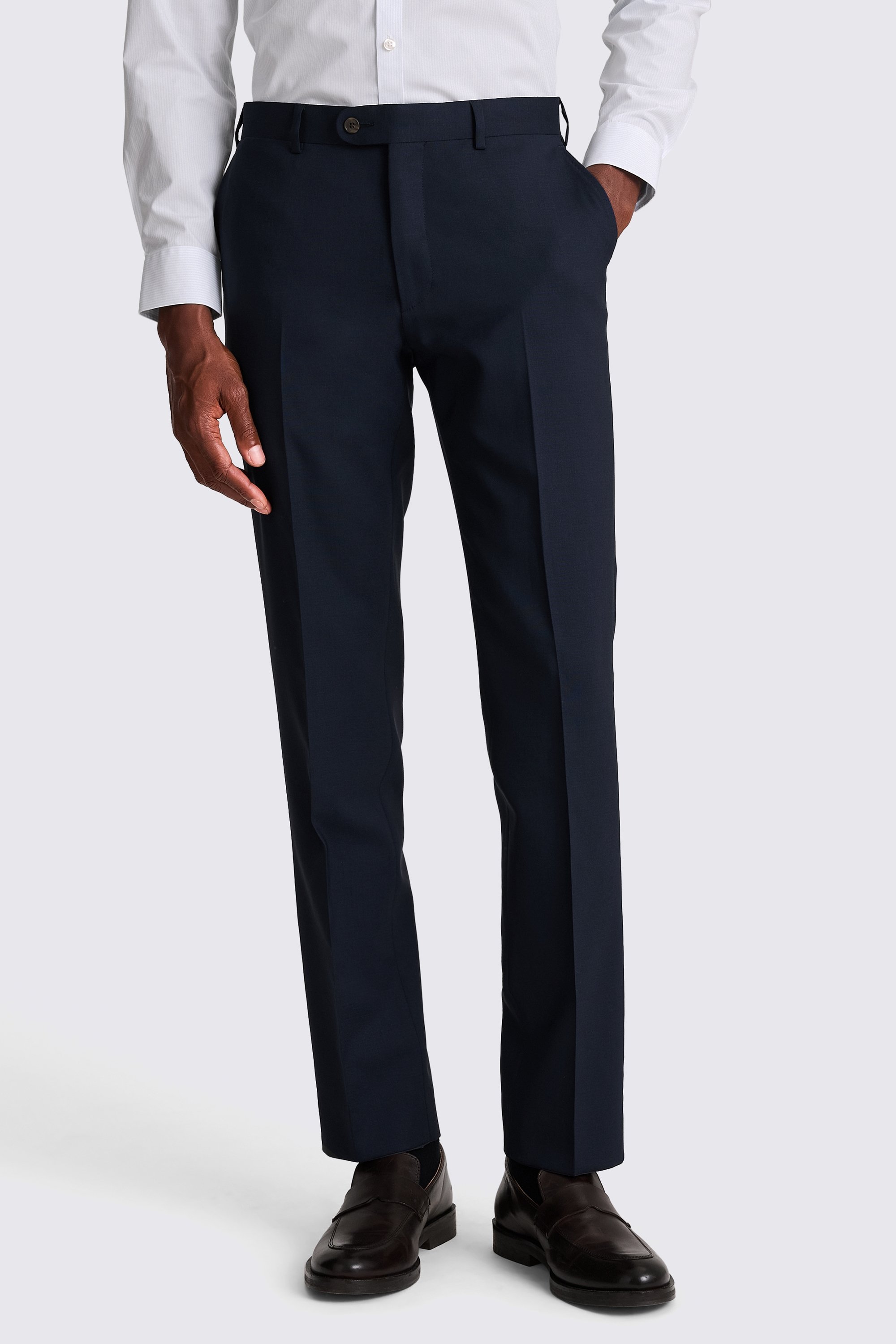 Italian Tailored Fit Navy Trousers