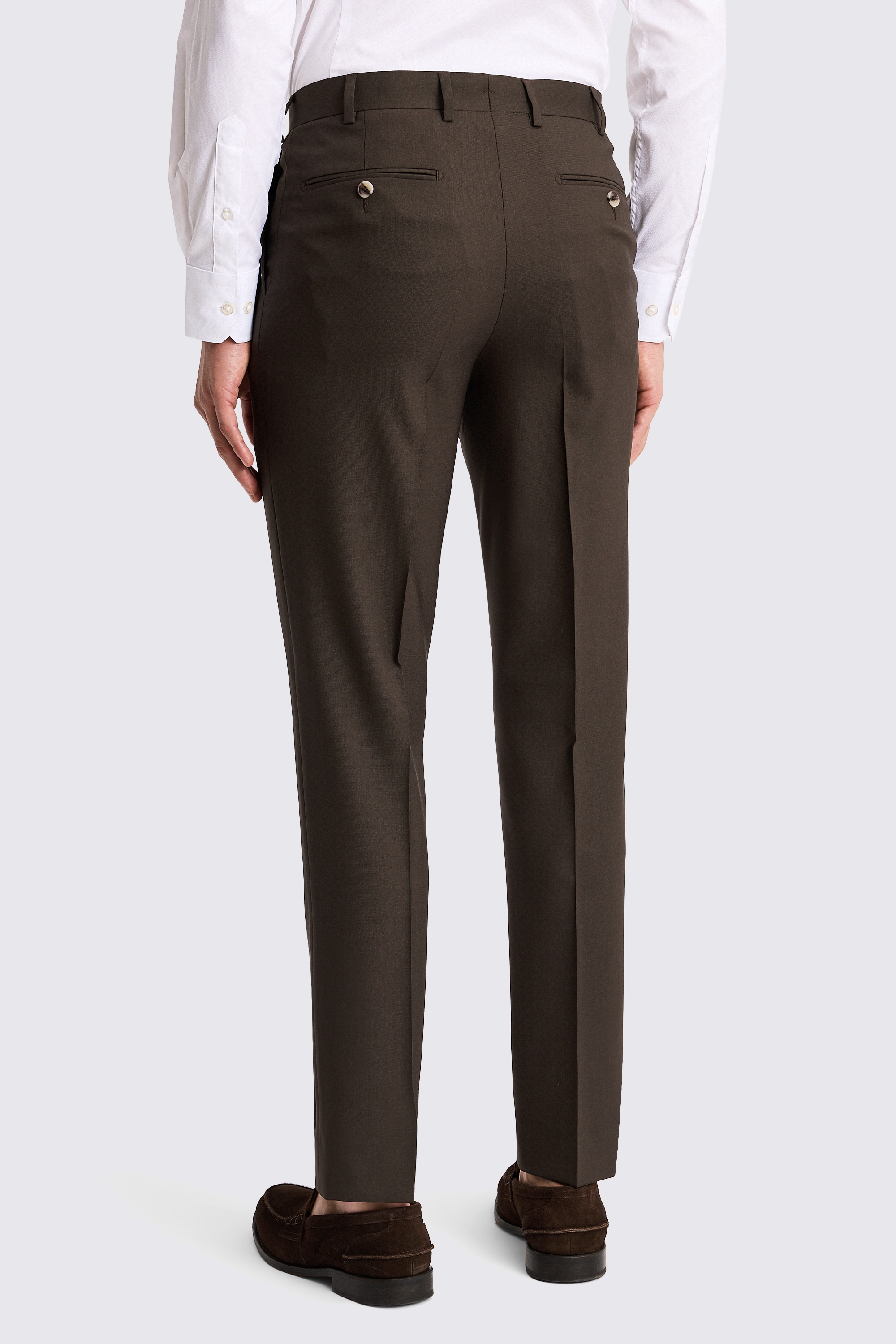 Italian Tailored Fit Brown Trousers