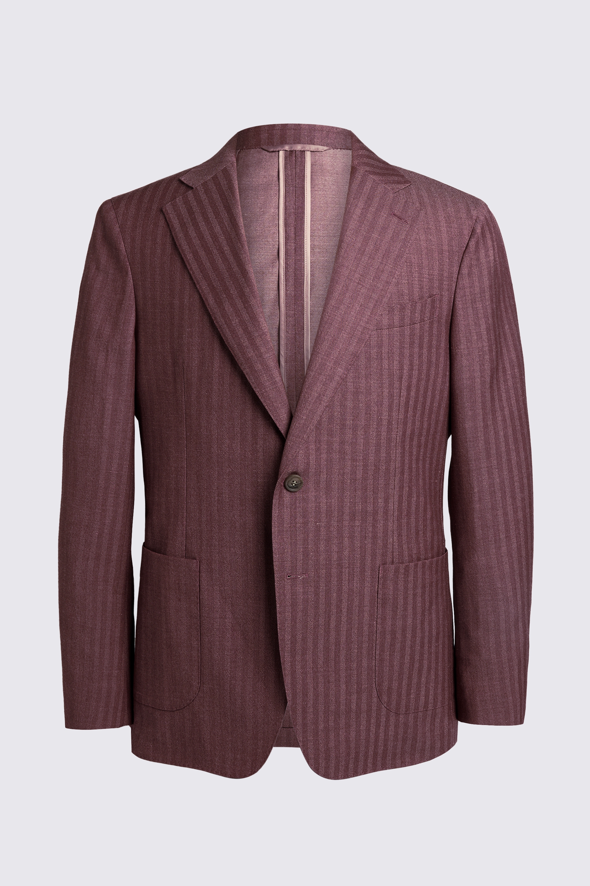 Custom Made cerise herringbone suit