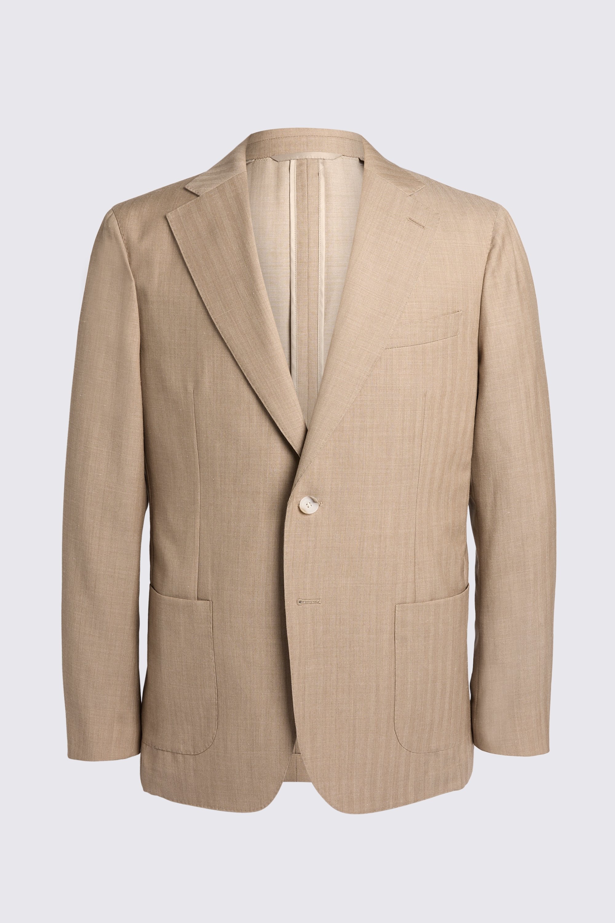 Custom Made sand herringbone suit