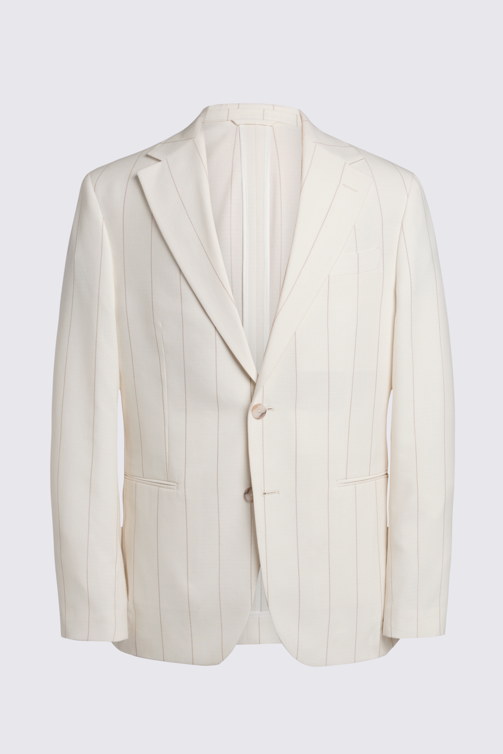 Tailored Fit Ecru Stripe Suit