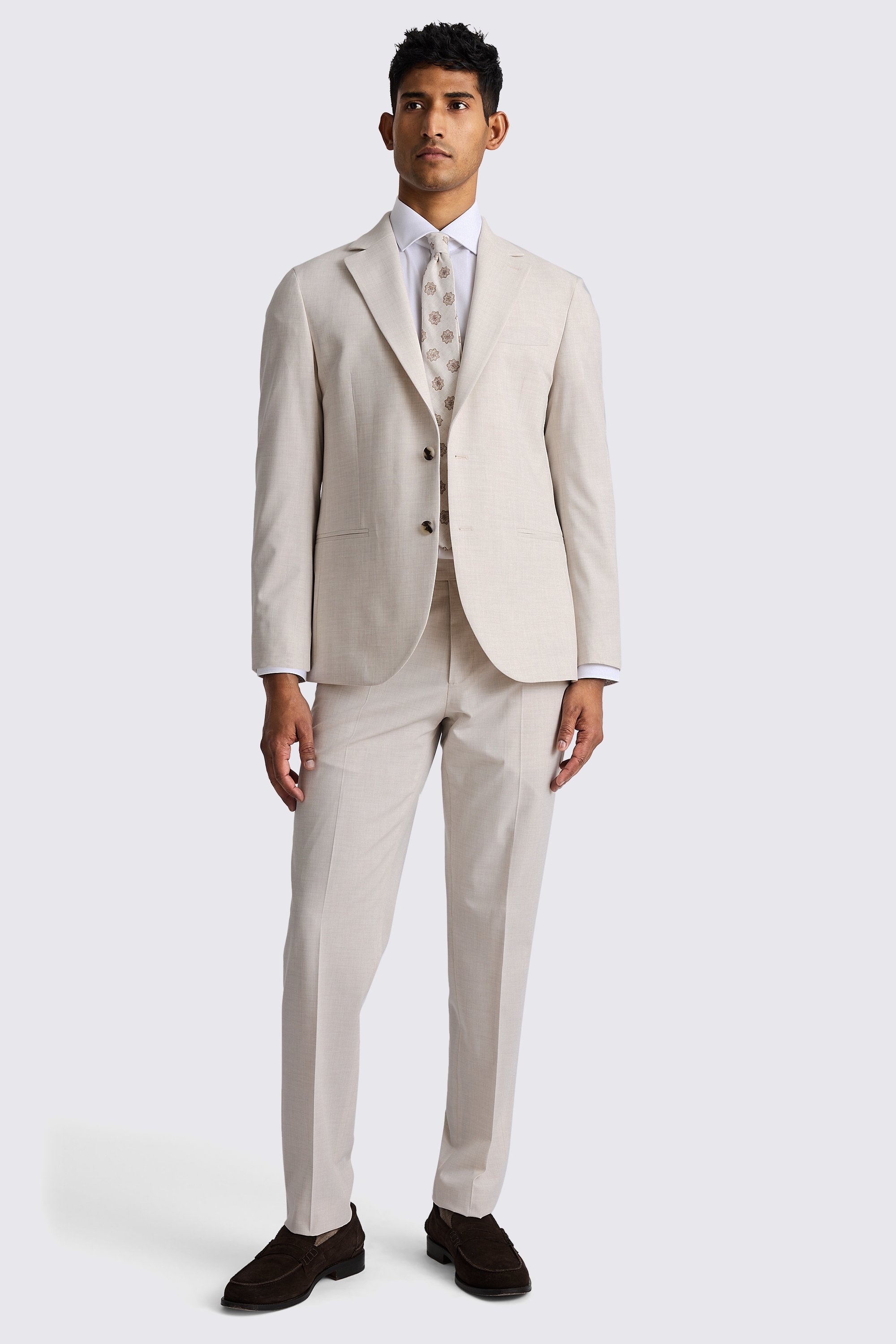 Tailored Fit Light Neutral Suit