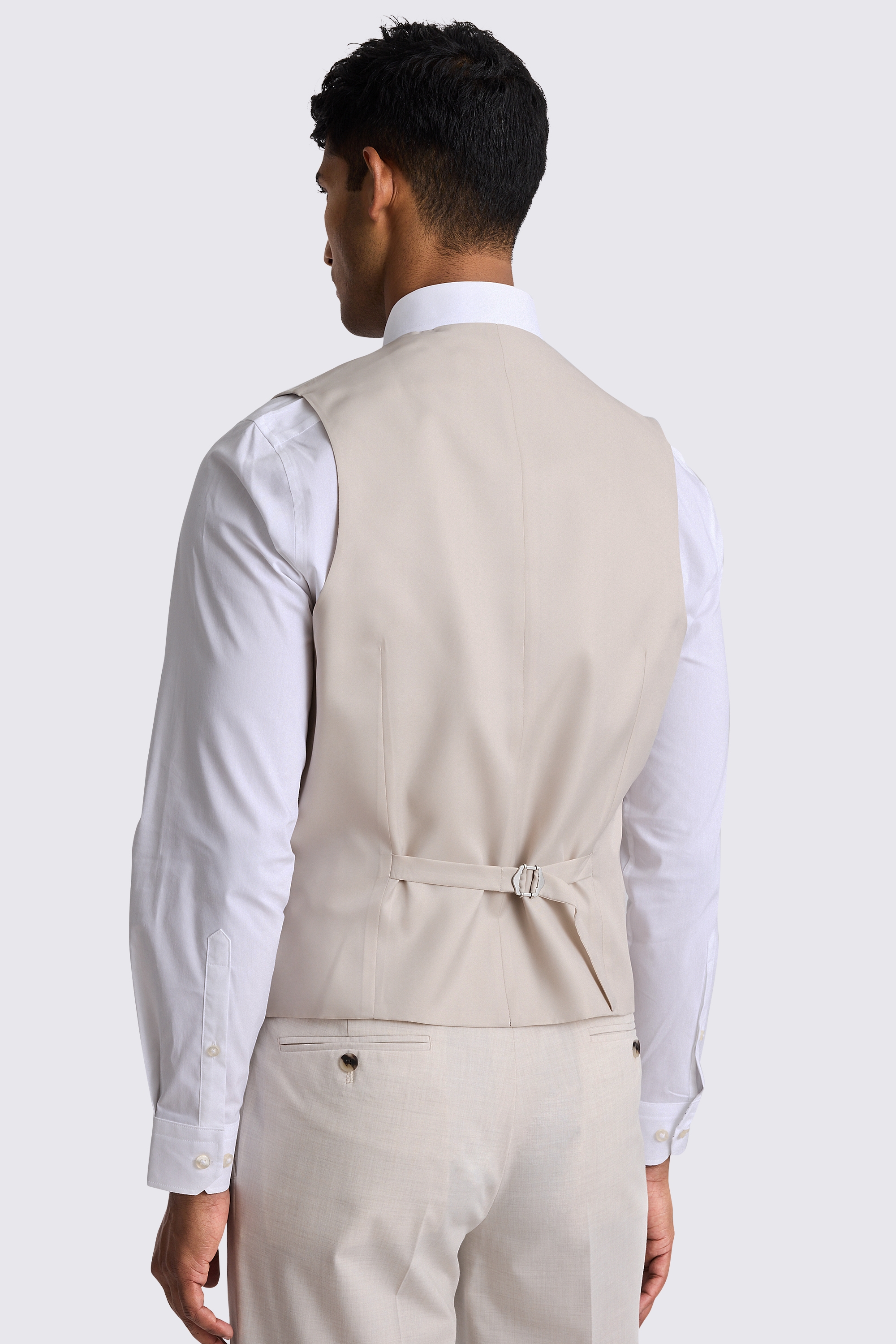 Tailored Fit Light Neutral Waistcoat