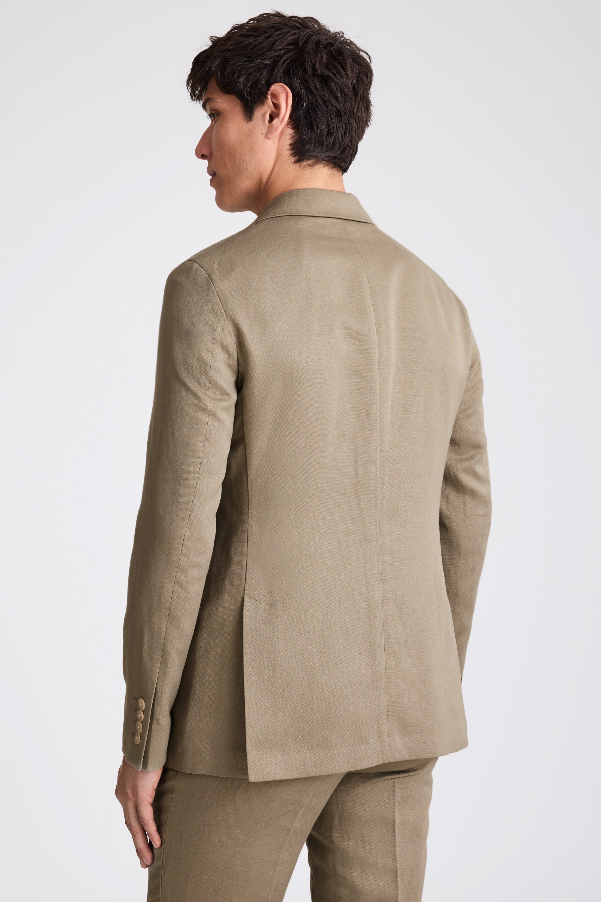 Tailored Fit Sage Linen Suit