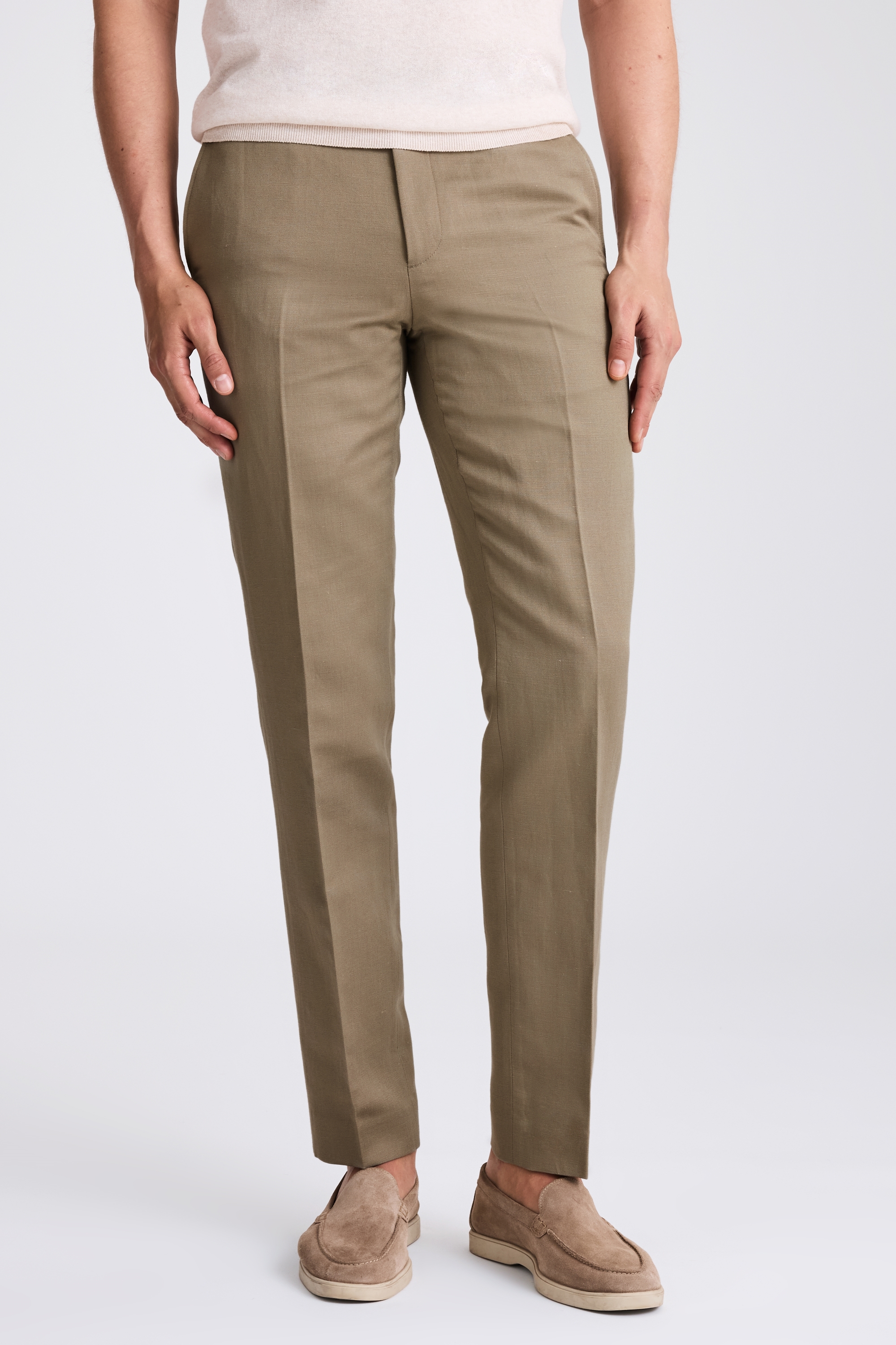 Tailored Fit Sage Linen Suit