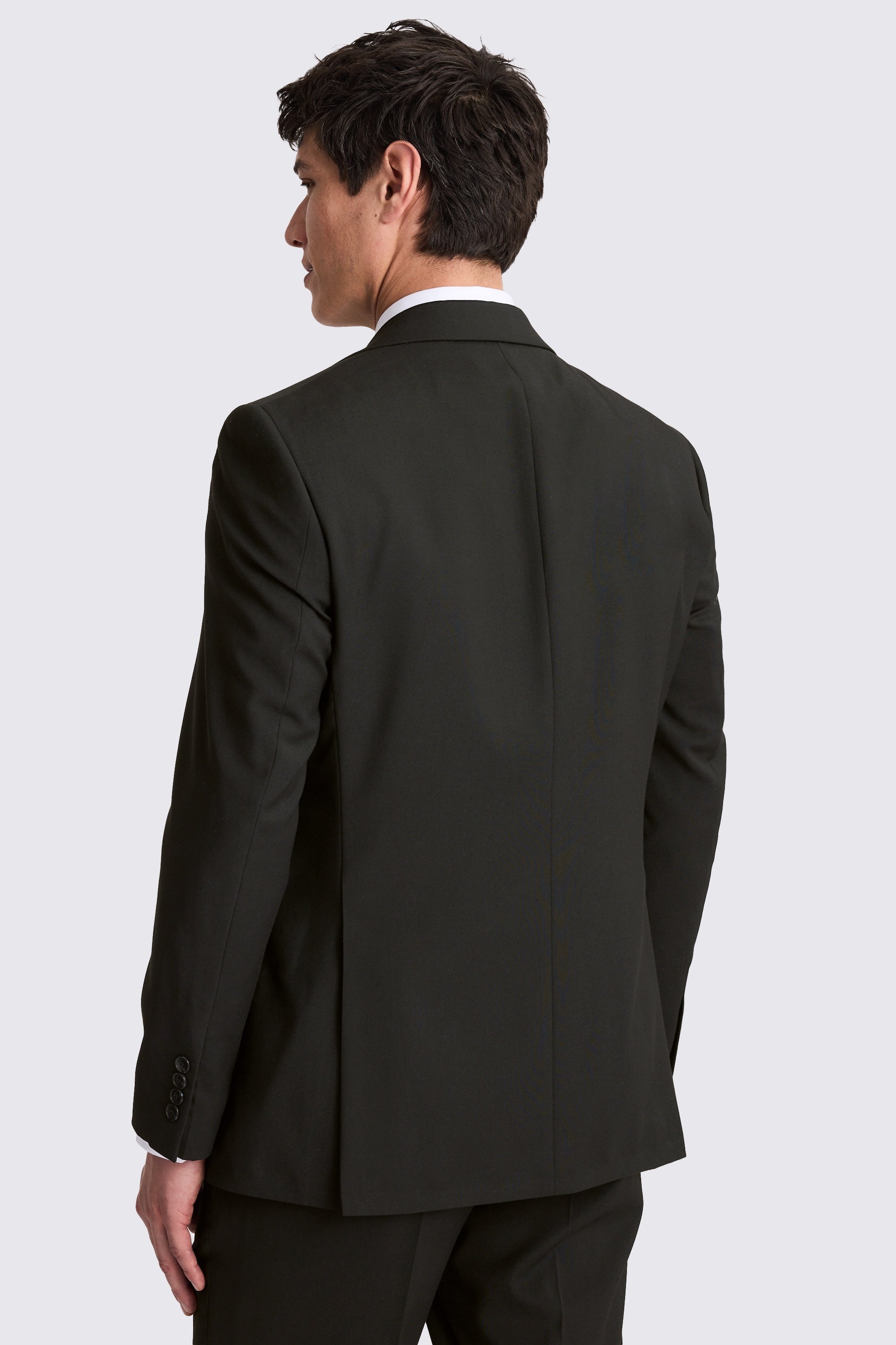 Regular Fit Black Stretch Suit
