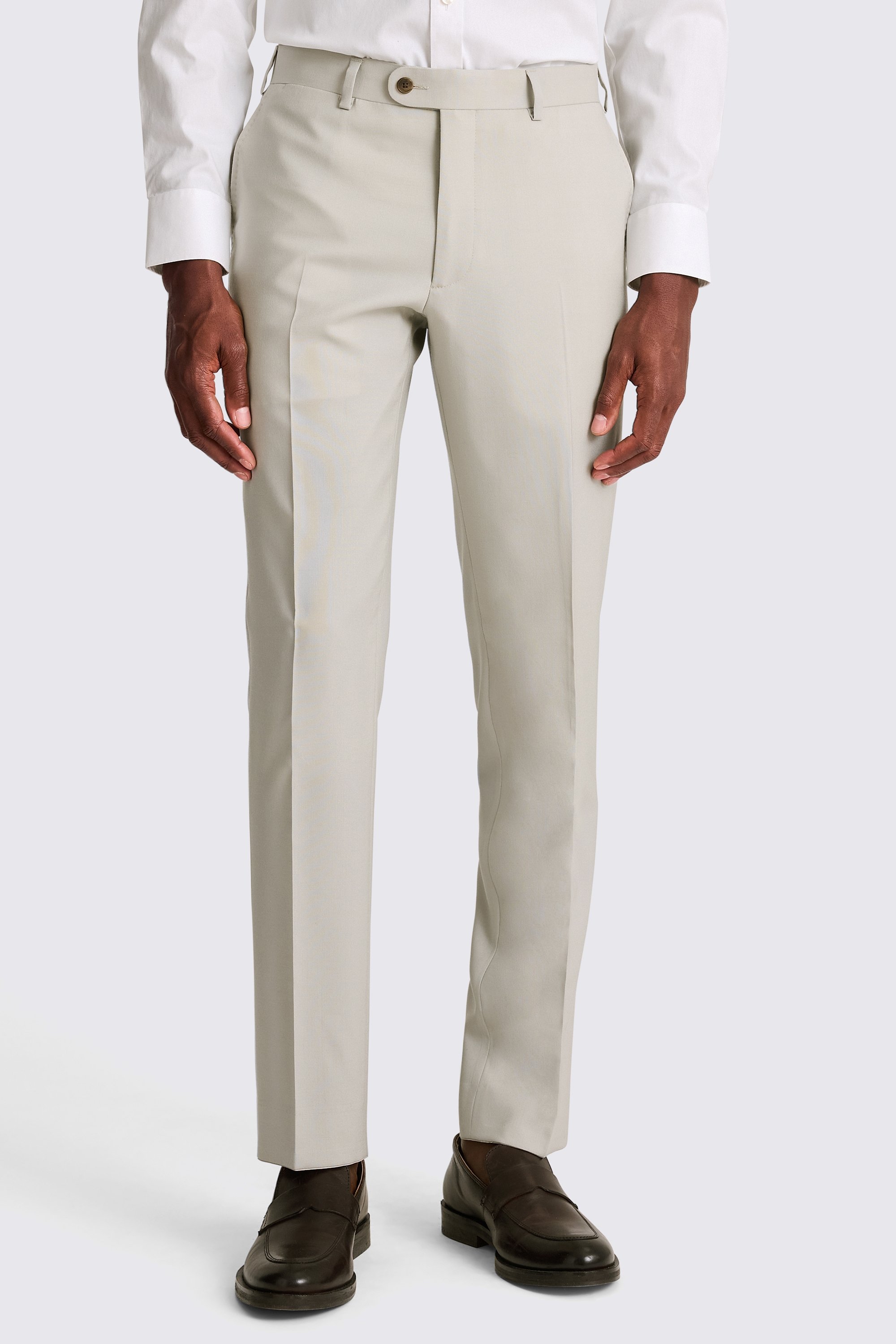 Italian Tailored Fit Stone Trousers