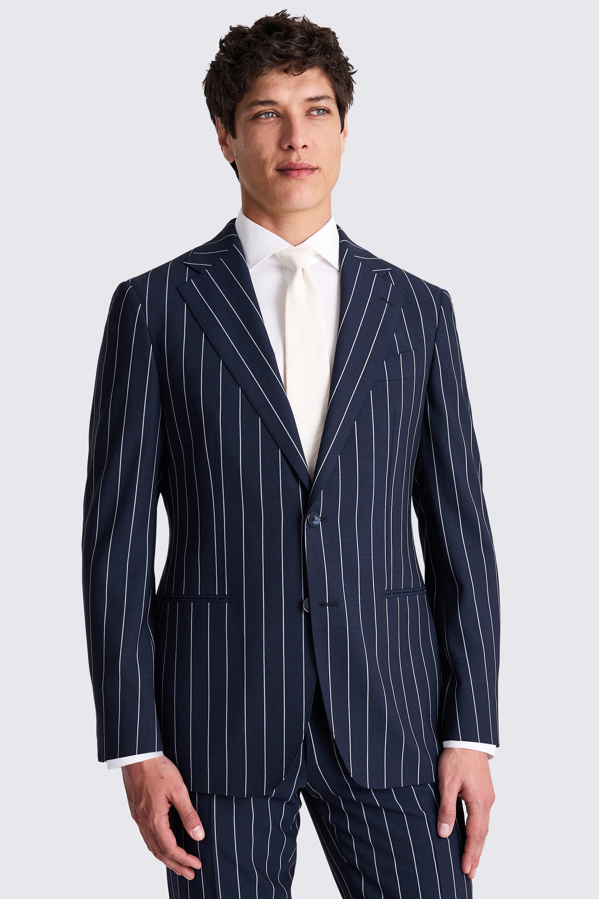 New York Man Italian Designer Snow White 2 Piece Suit (available in Slim or Modern fit)