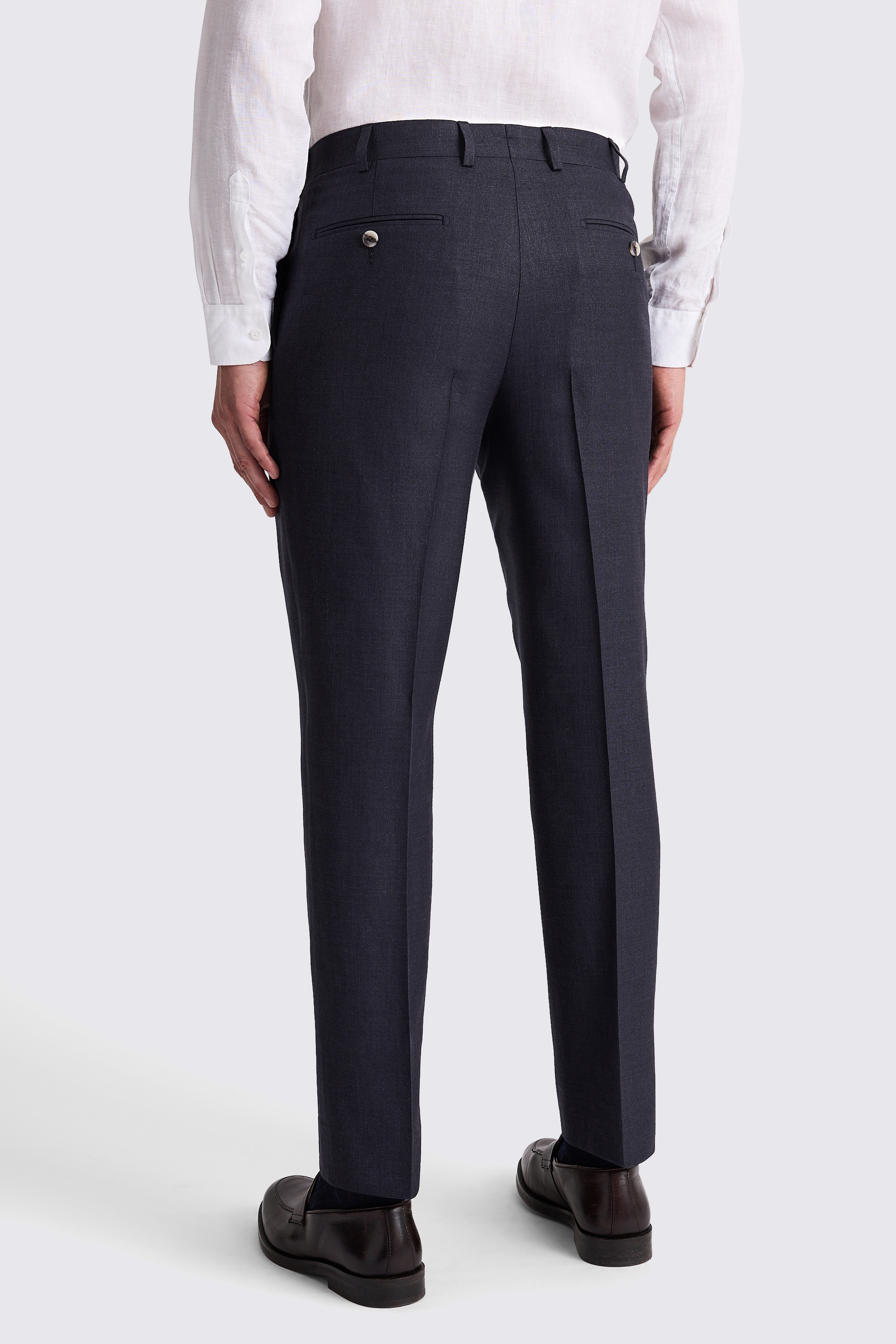 Italian Tailored Fit Navy Trousers