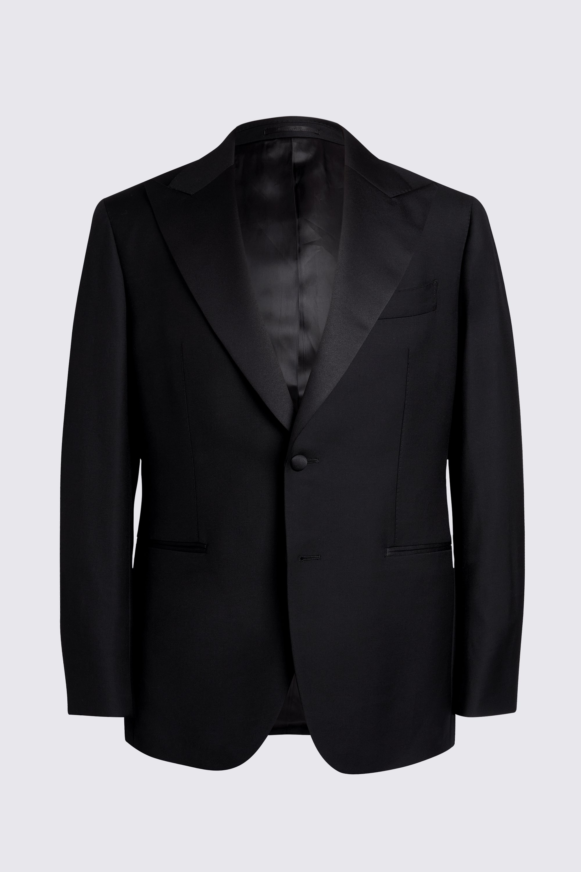 Italian Tailored Fit Black Twill Tuxedo