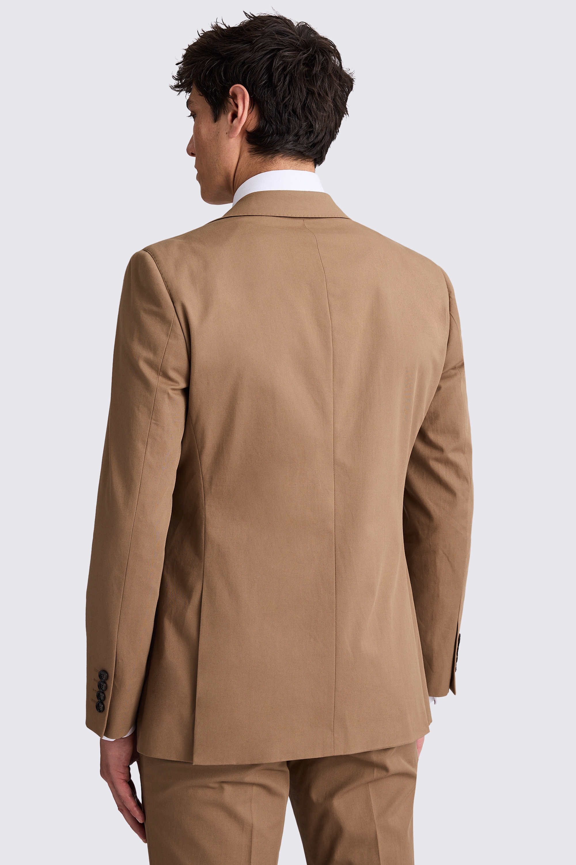 Tailored Fit Tobacco Cotton Suit