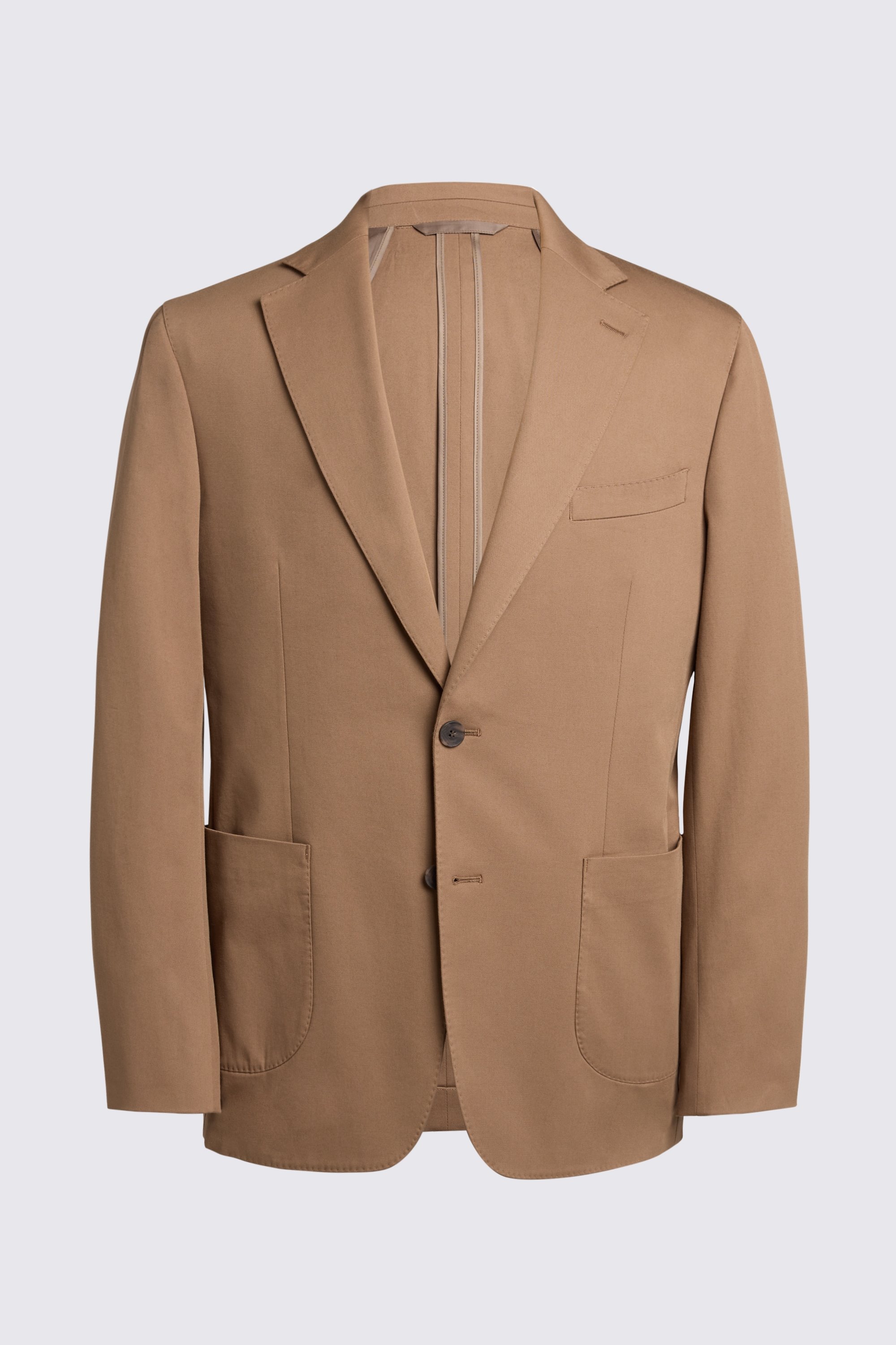 Tailored Fit Tobacco Cotton Suit