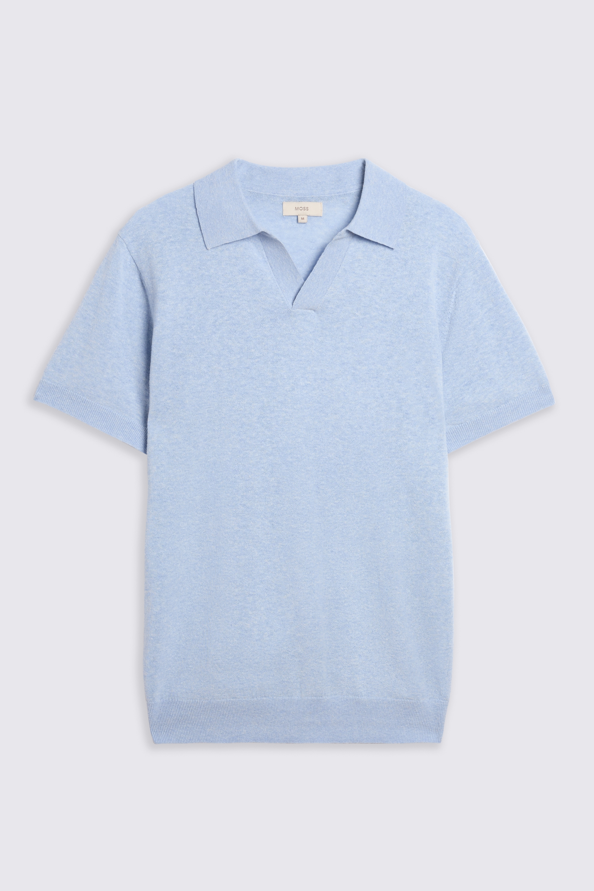 Linen Blend Light Blue Skipper Polo