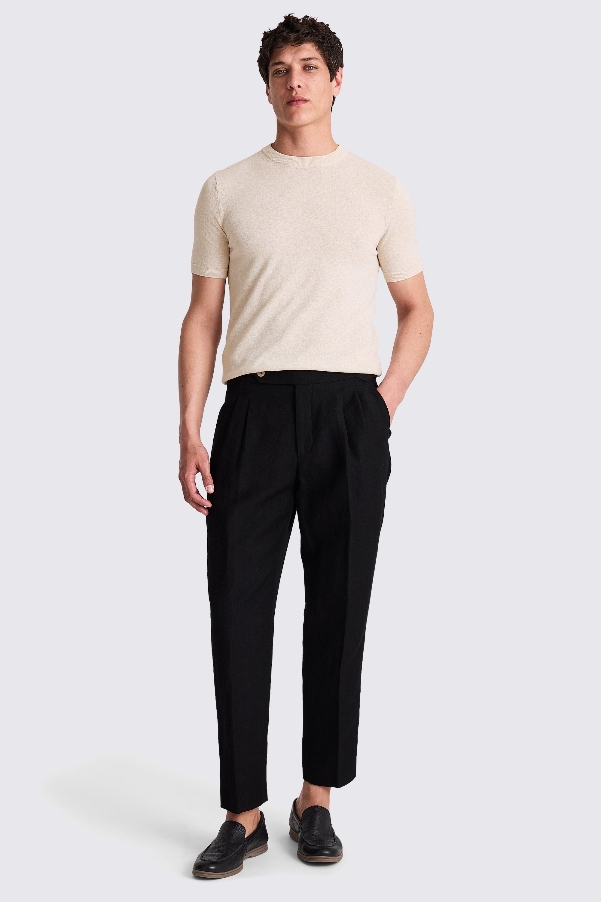 Linen Blend Oatmeal T-shirt