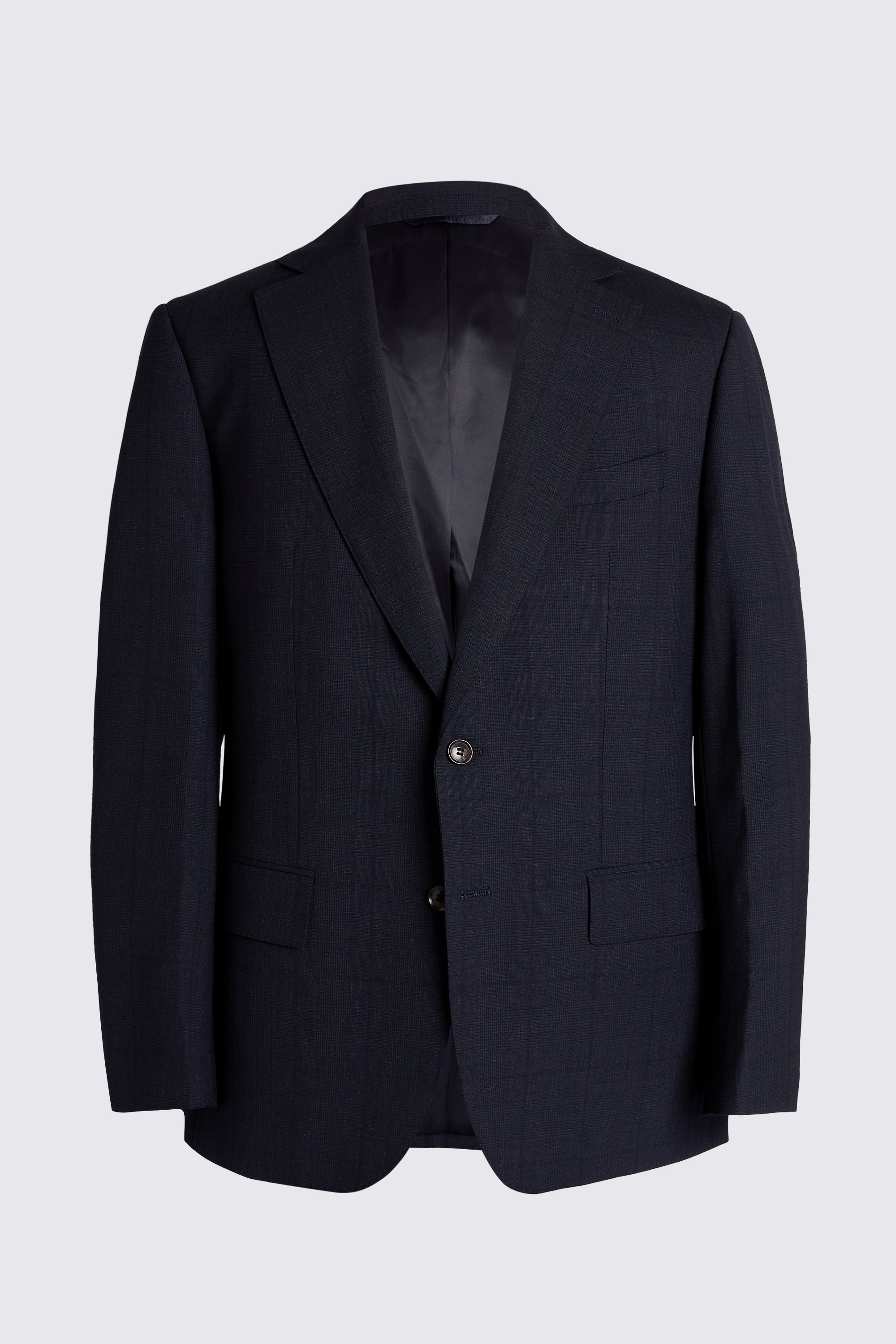 Custom Made navy check suit